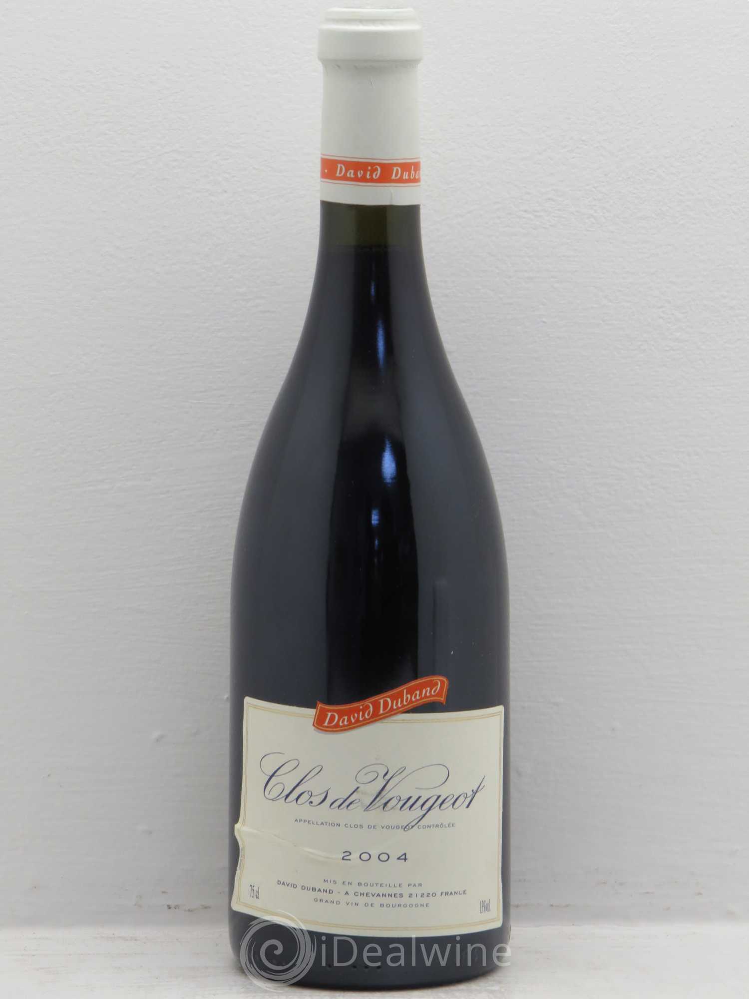 Clos de Vougeot Grand Cru David Duband (Domaine) 2004 - Lot de 6 bouteilles - 0