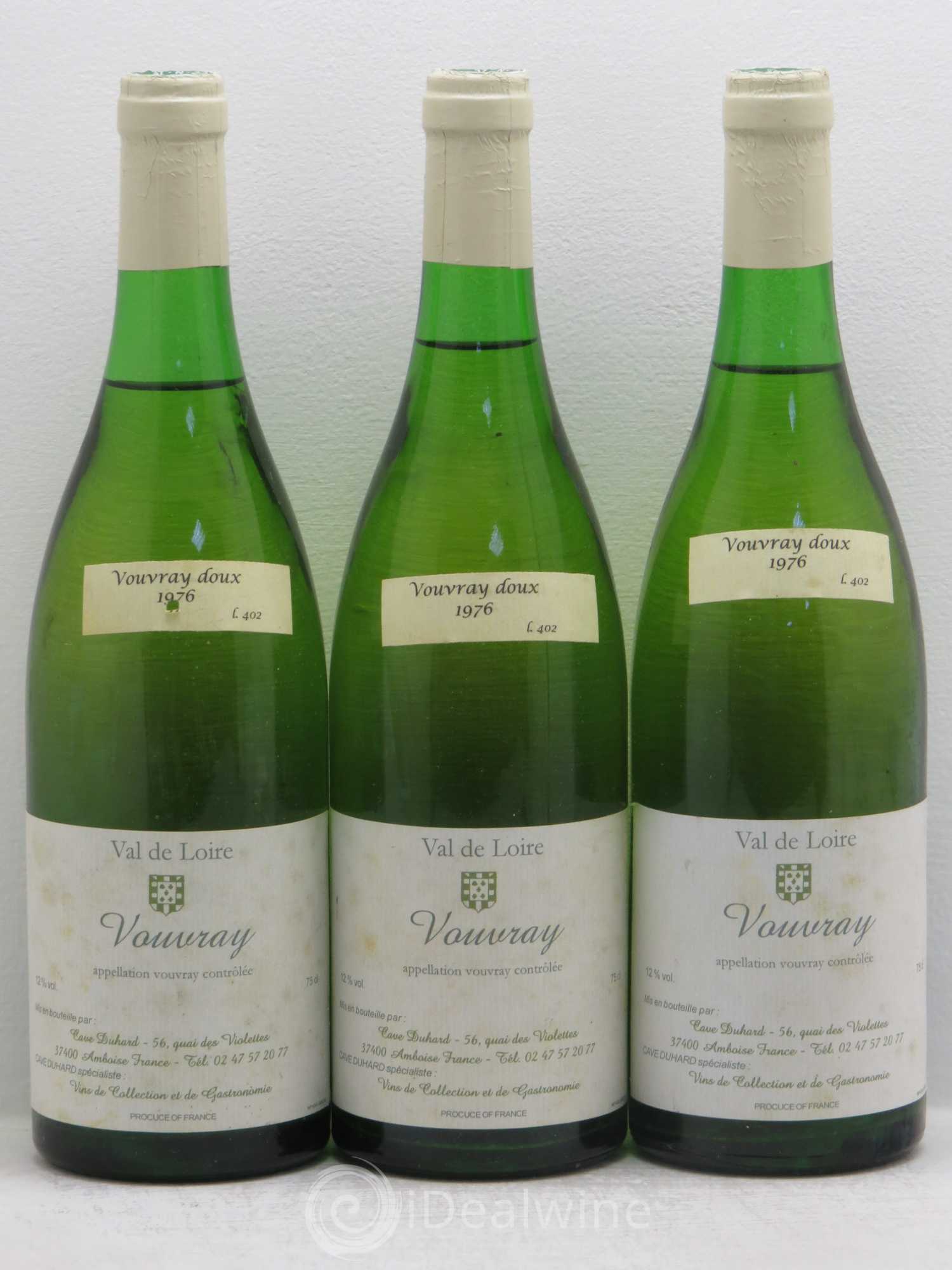 Vouvray Duhart 1976 - Lotto di 3 bottiglie - 0