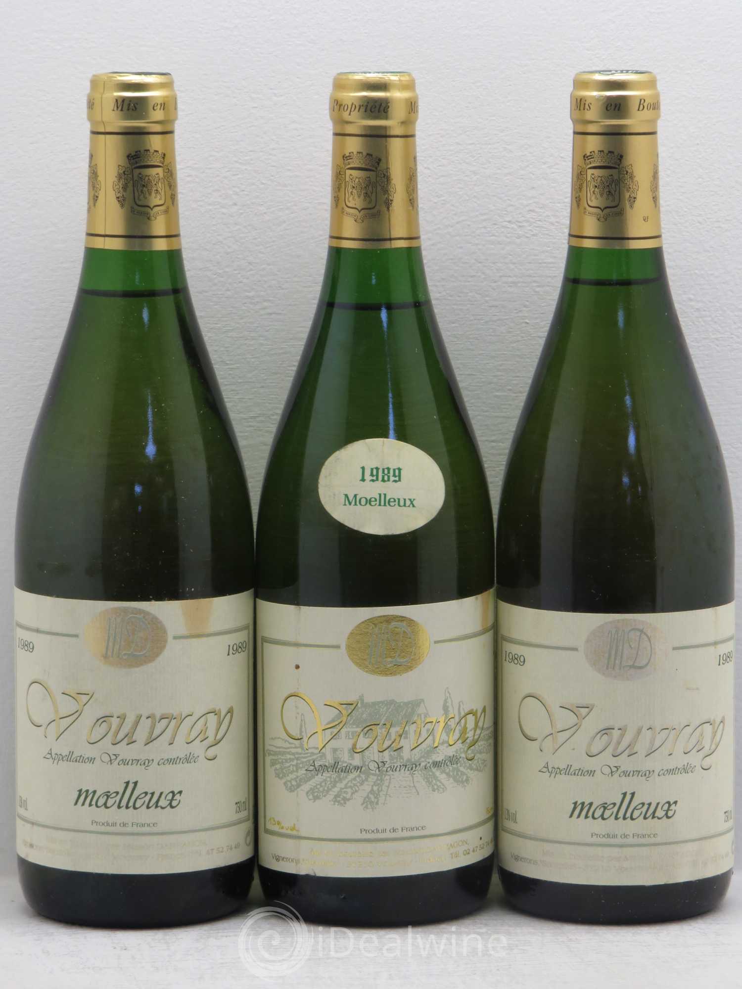 Vouvray Pierre Darragon 1989 - Lotto di 3 bottiglie - 0