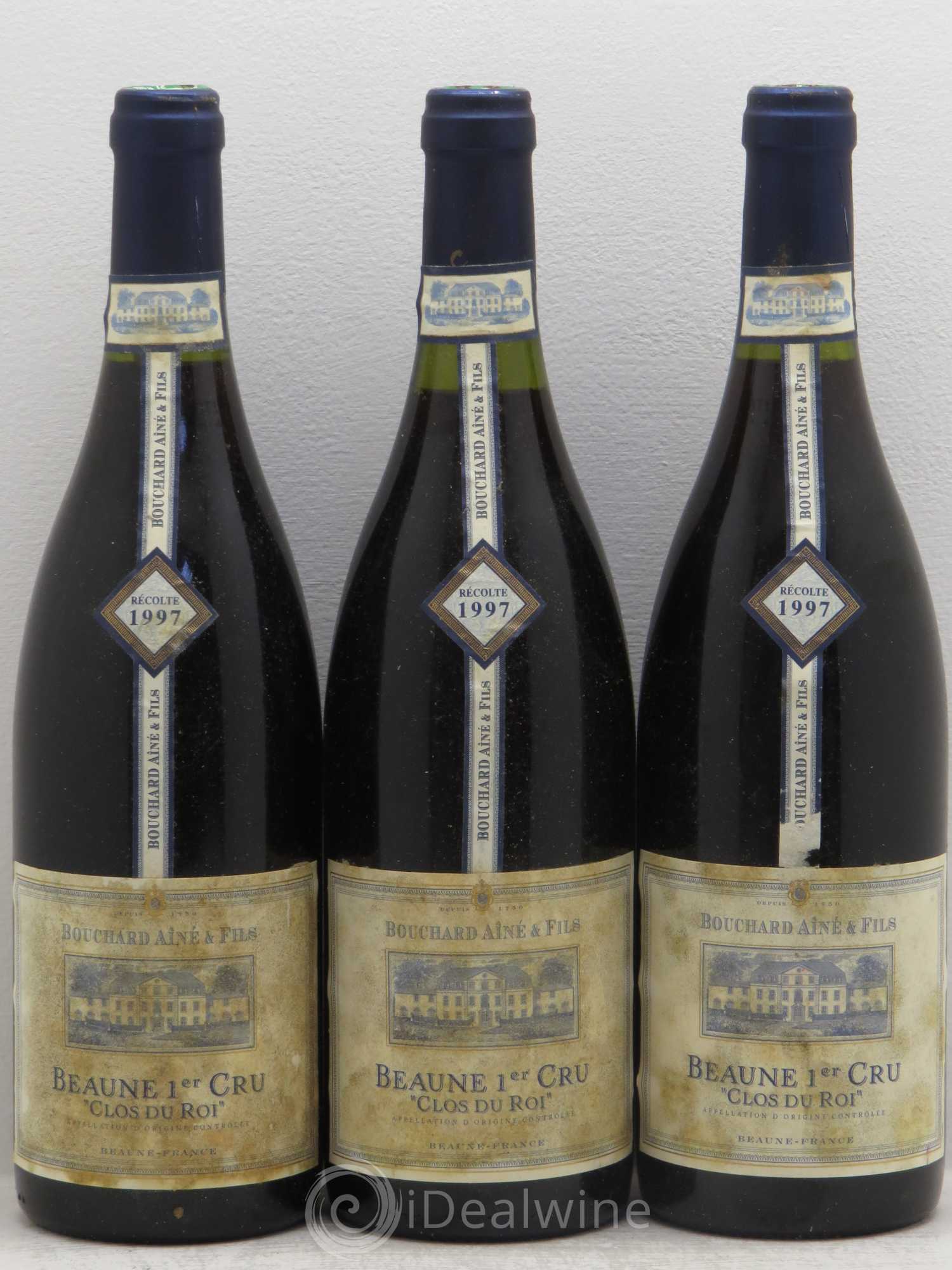 Beaune 1er Cru Bouchard Père & Fils clos du roi 1997 - Lot de 3 bouteilles - 0
