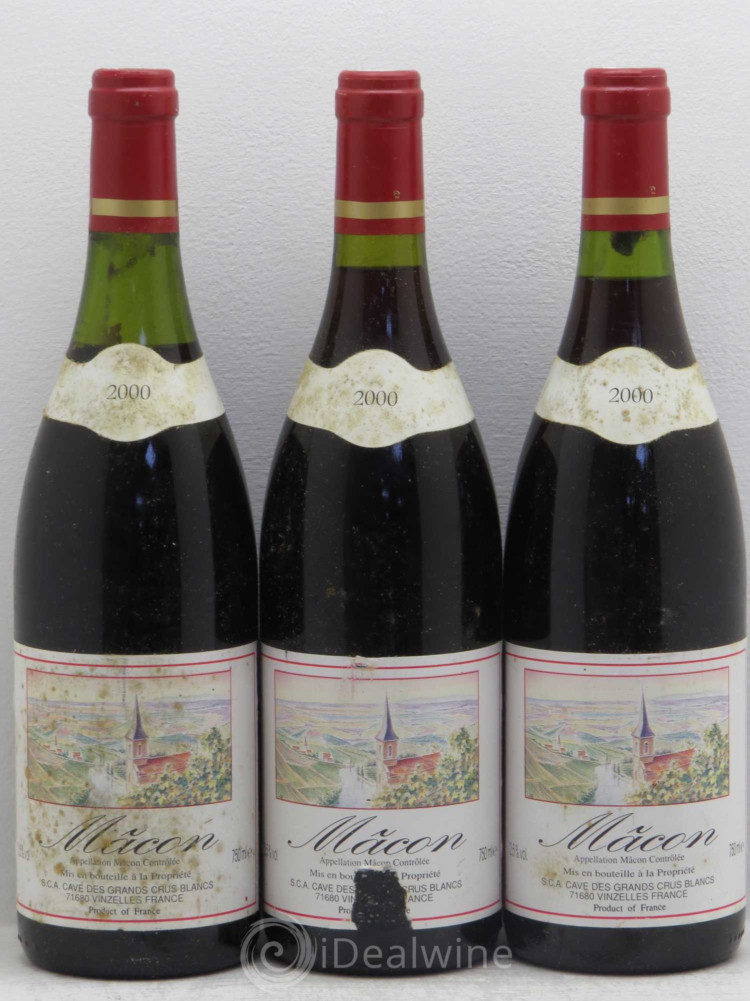 Mâcon Cave des grands crus de macon 2000 - Posten von 3 Flaschen - 0