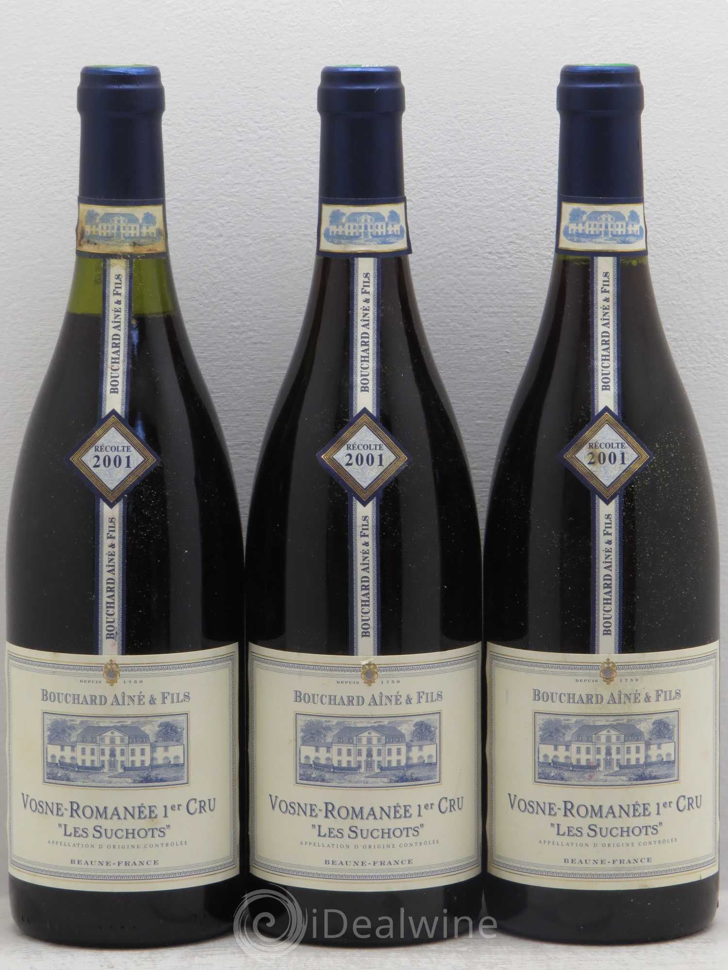 Vosne-Romanée 1er Cru Les Suchots - Bouchard Ainé 2001 - Posten von 3 Flaschen - 0