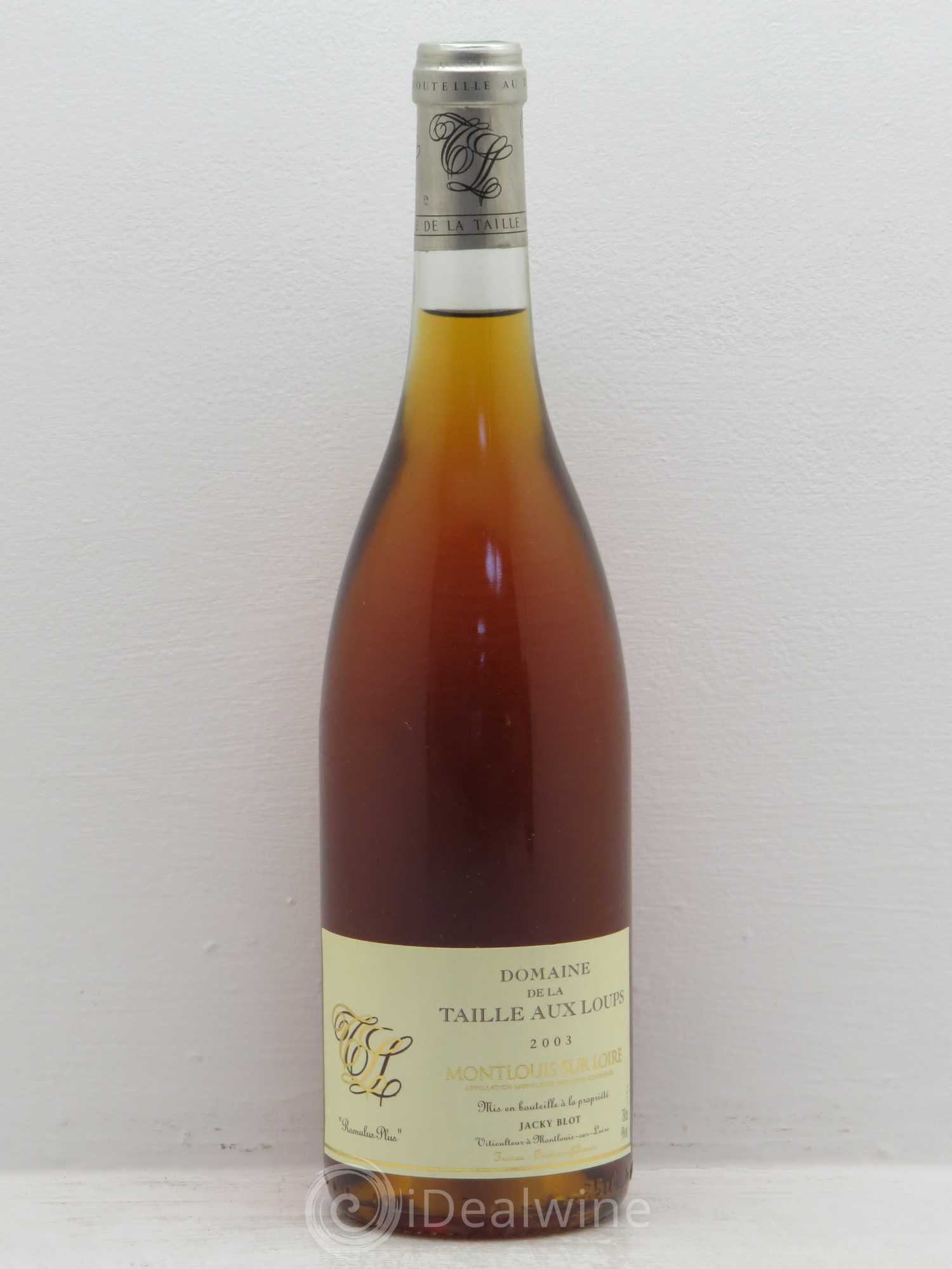 Montlouis-sur-Loire Romulus La Taille aux Loups - Jacky Blot plus 2003 - Lot de 1 bouteille - 0