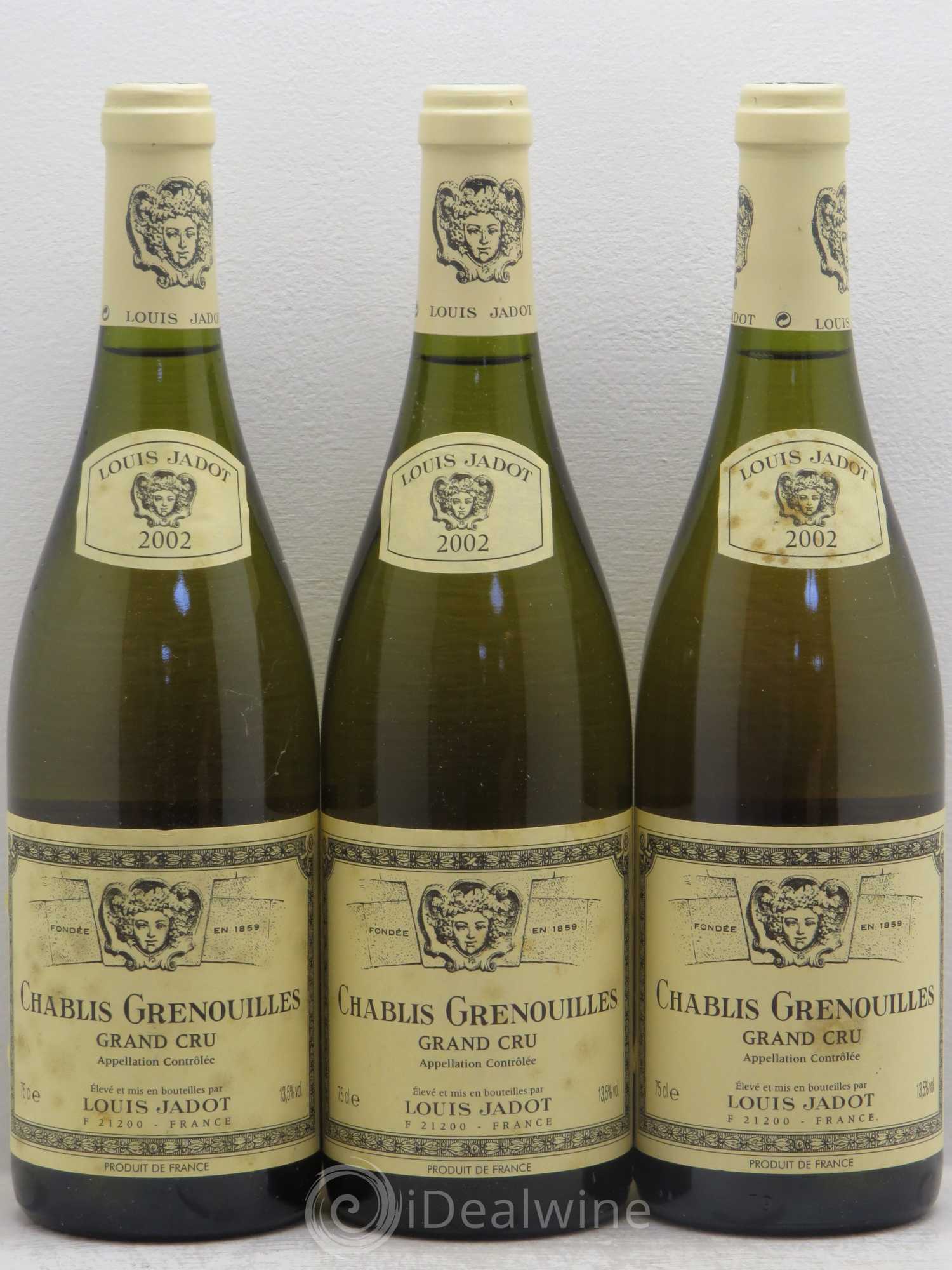 Chablis Grand Cru Jadot 2002 - Posten von 3 Flaschen - 0