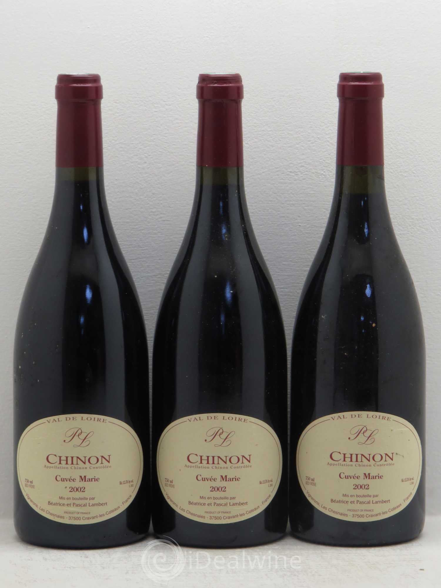 Chinon Cuvée marie Lambert 2002 - Posten von 3 Flaschen - 0