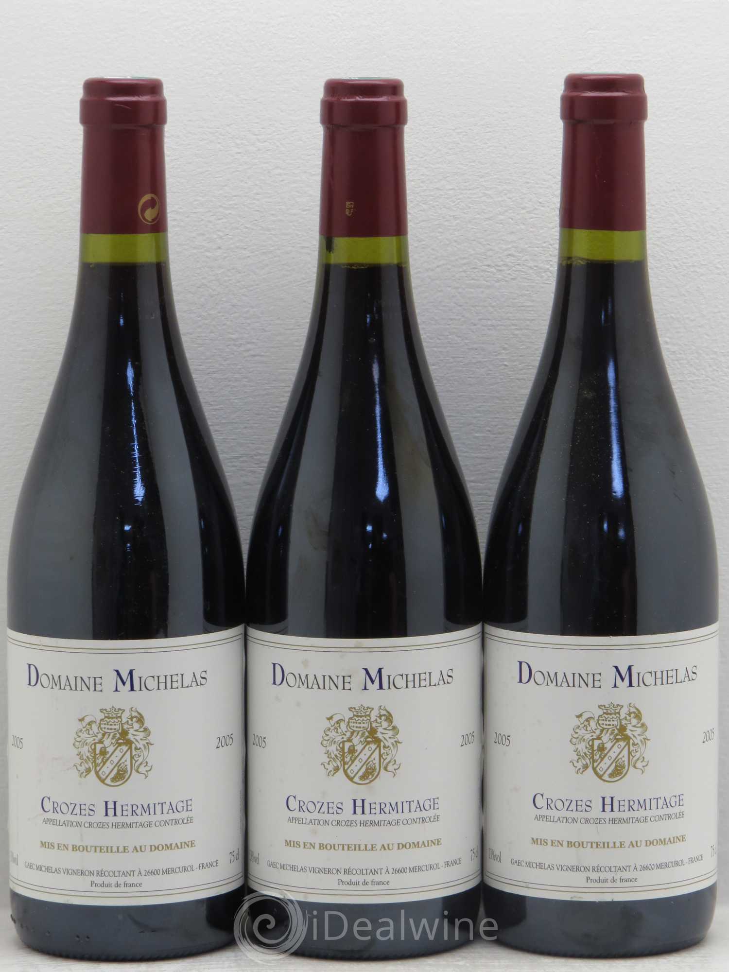 Crozes-Hermitage Michelas 2005 - Lot de 3 bouteilles - 0