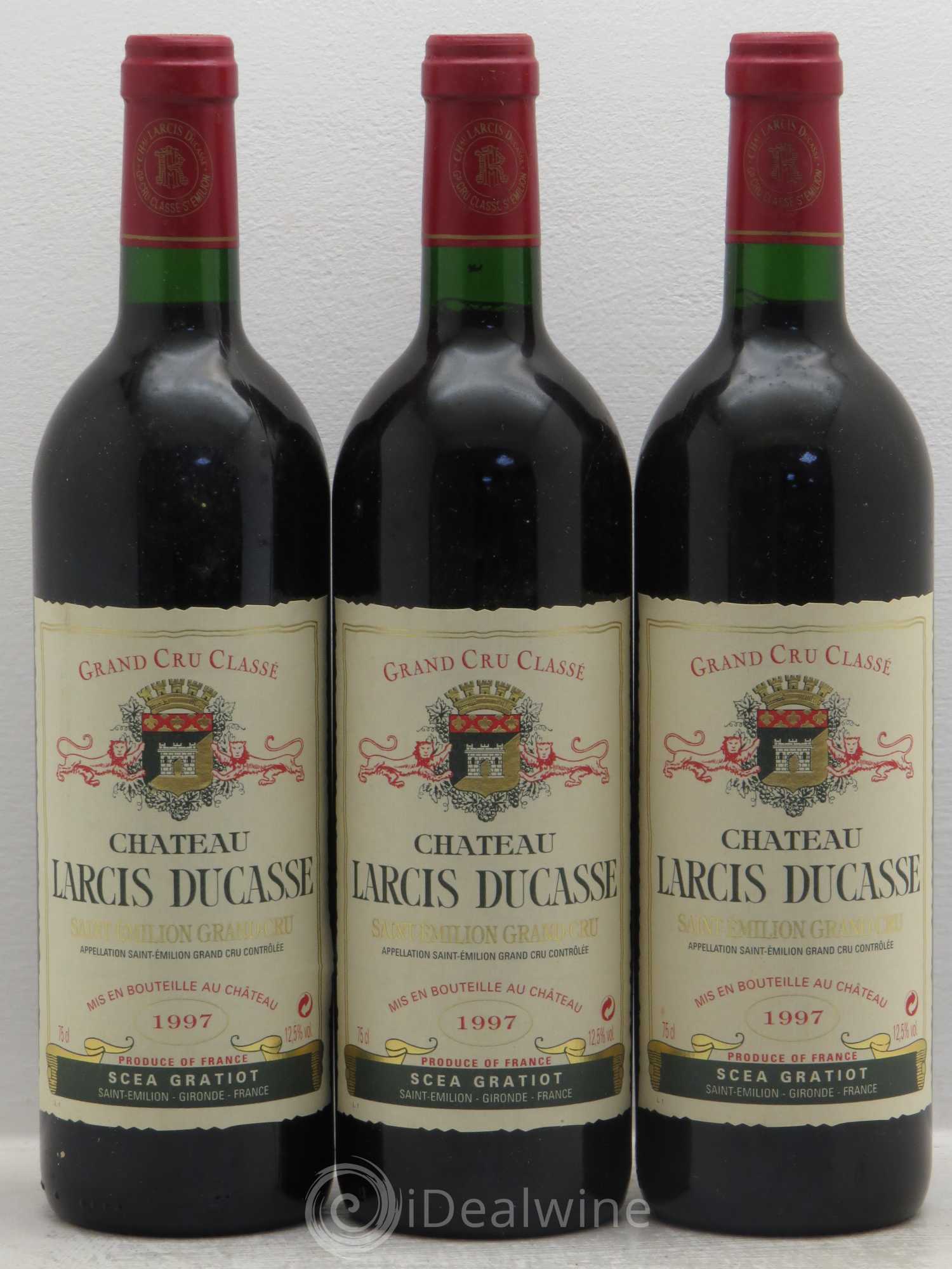 Château Larcis Ducasse 1er Grand Cru Classé B 1997 - Lot de 3 bouteilles - 0