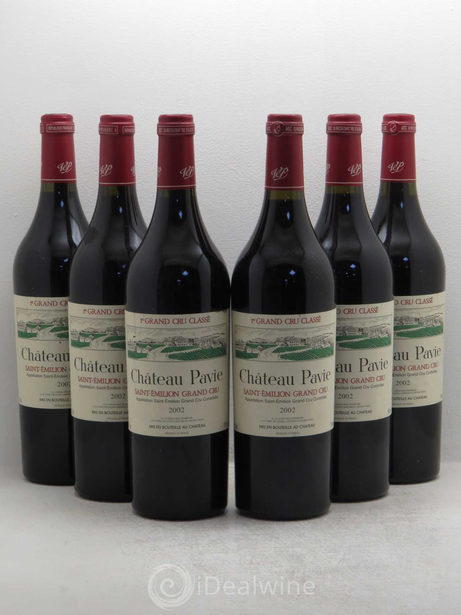 Château Pavie 1er Grand Cru Classé A 2002 - Lot de 6 bouteilles - 0
