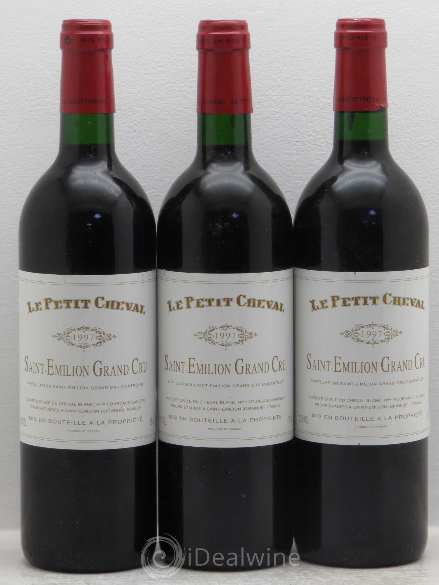 Le Petit Cheval Second Vin 1997 - Lot de 3 bouteilles - 0