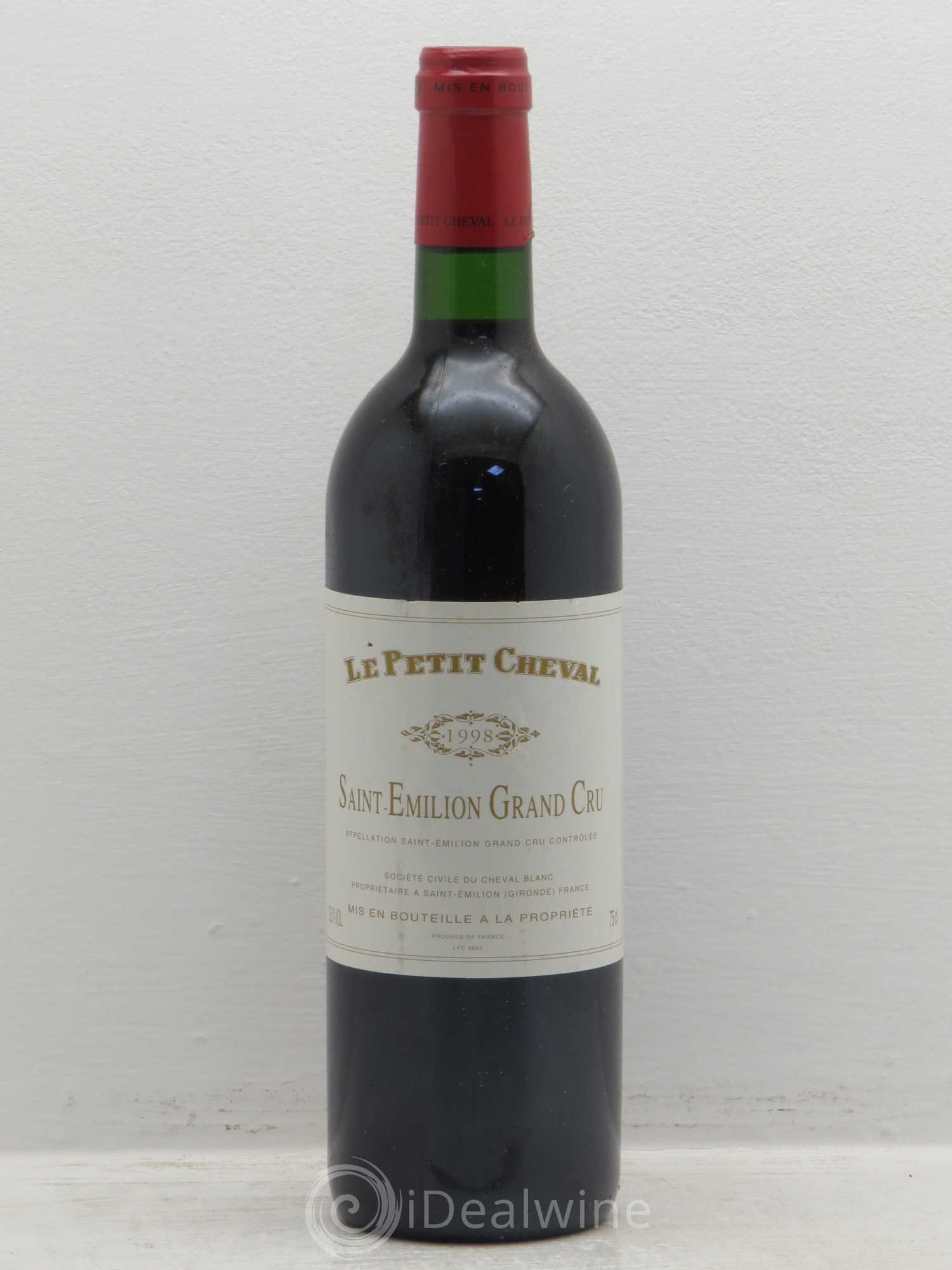 Le Petit Cheval Second Vin 1998 - Lot de 1 bouteille - 0