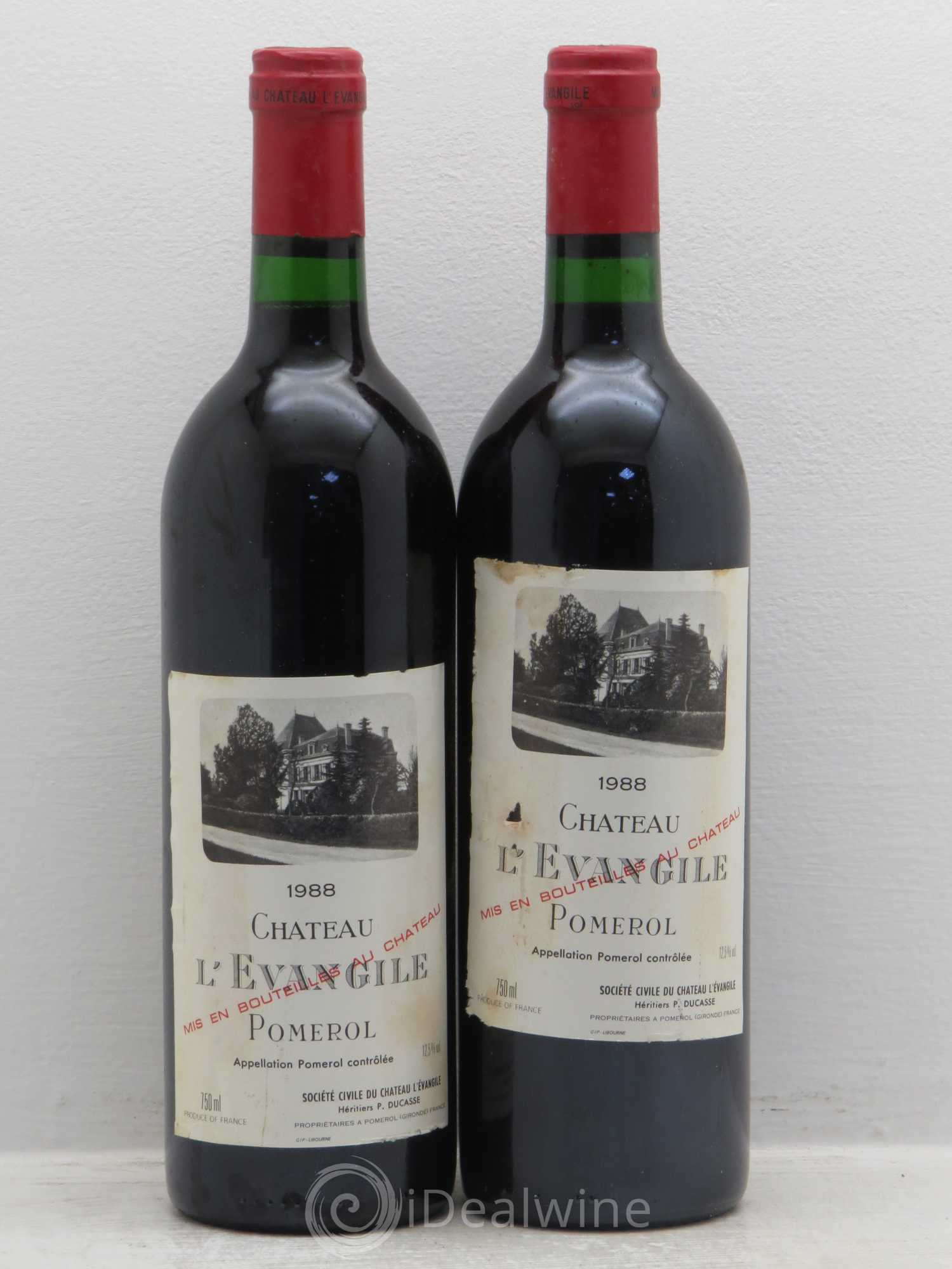 Château l' Évangile 1998 - Lot de 2 bouteilles - 0