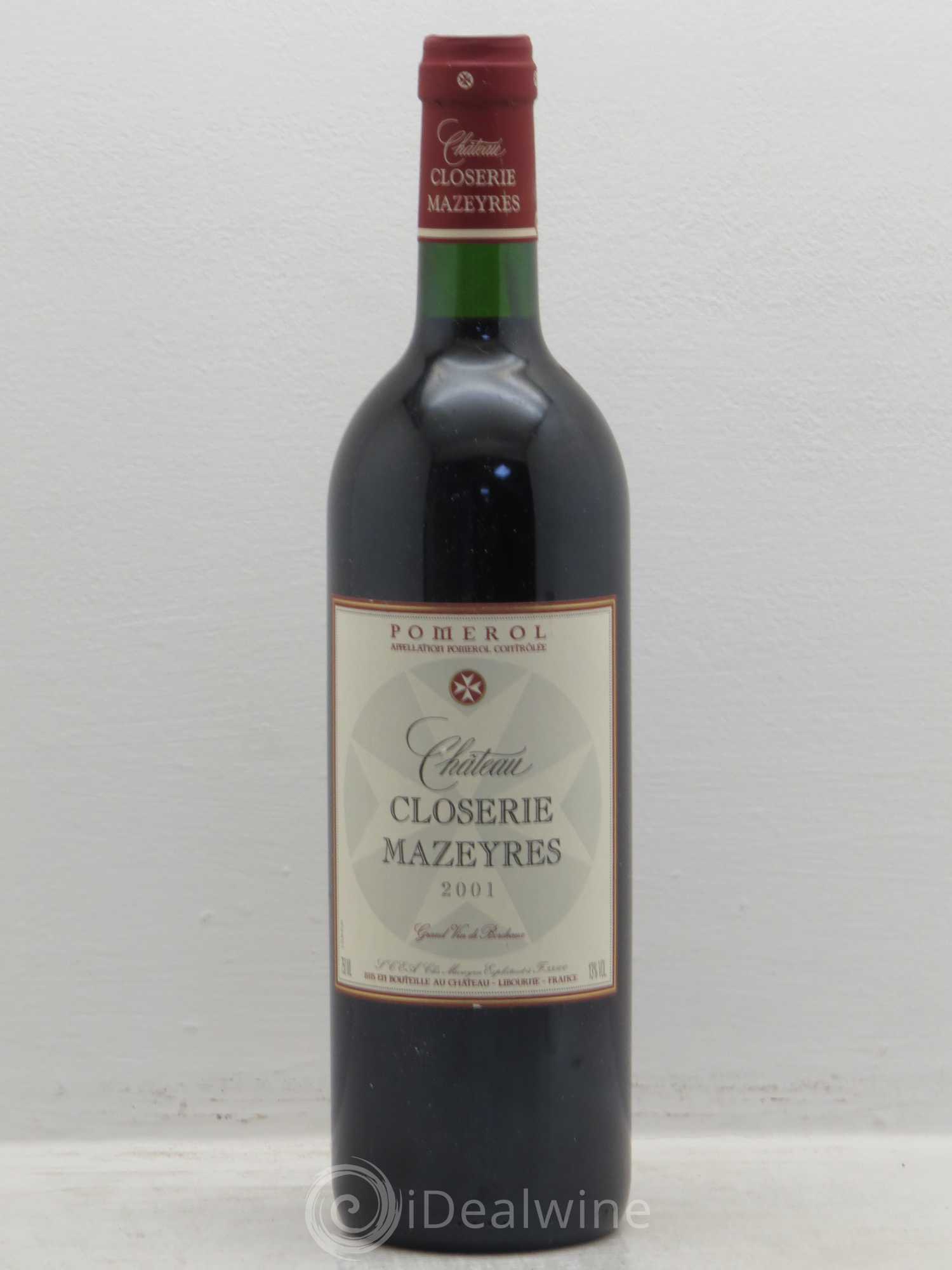 Pomerol Closerie mazeyres 2001 - Posten von 6 Flaschen - 0