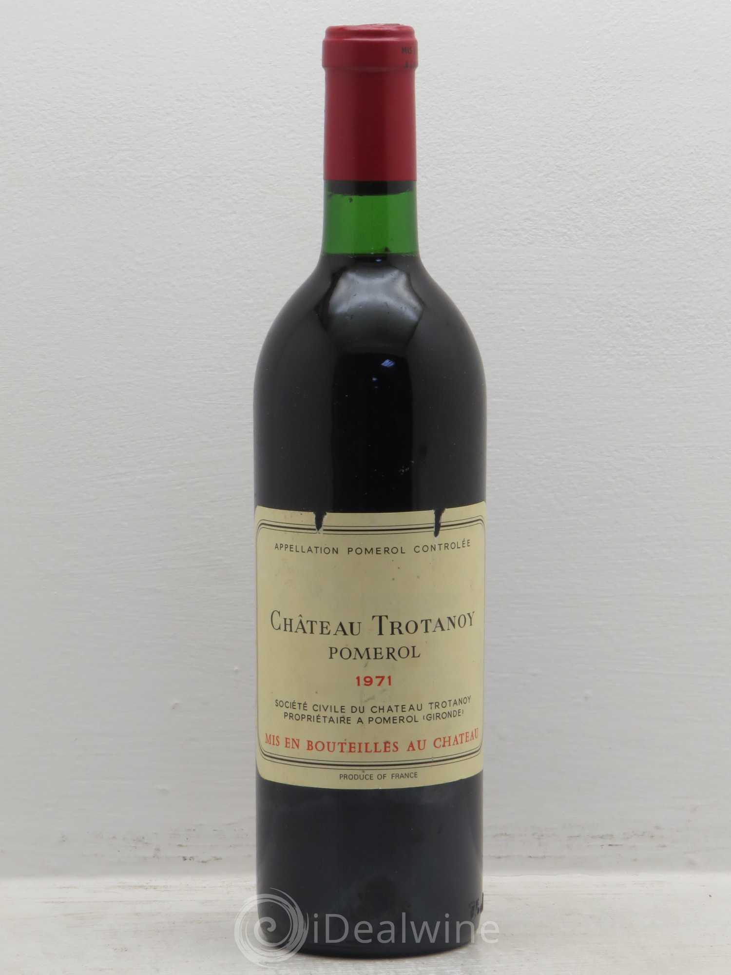 Château Trotanoy 1971 - Lot de 1 bouteille - 0