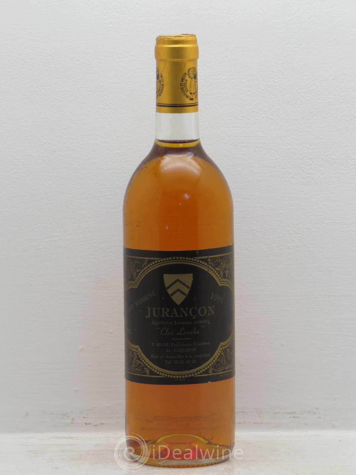 Jurançon clos lacabe petit manseng 1991 - Posten von 1 Flasche - 0
