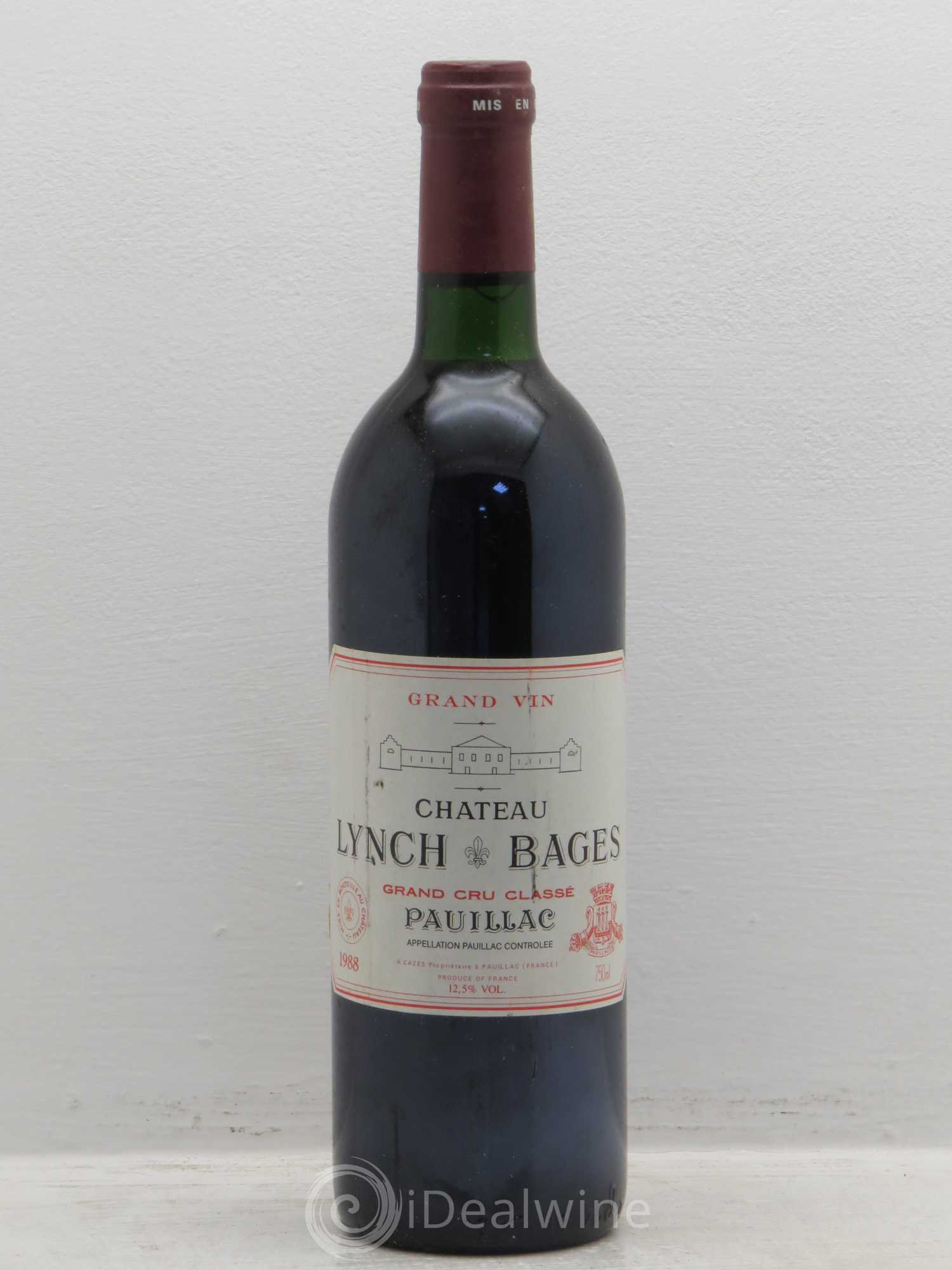 Château Lynch Bages 5ème Grand Cru Classé 1988 - Lot de 1 bouteille - 0