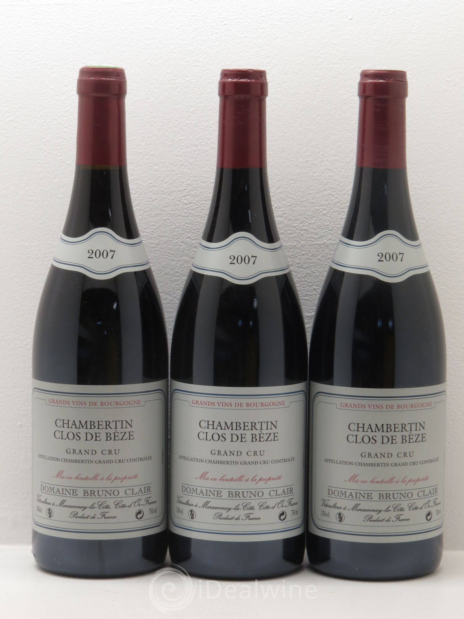 Chambertin Clos de Bèze Grand Cru Bruno Clair (Domaine) 2007 - Lot de 3 bouteilles - 0