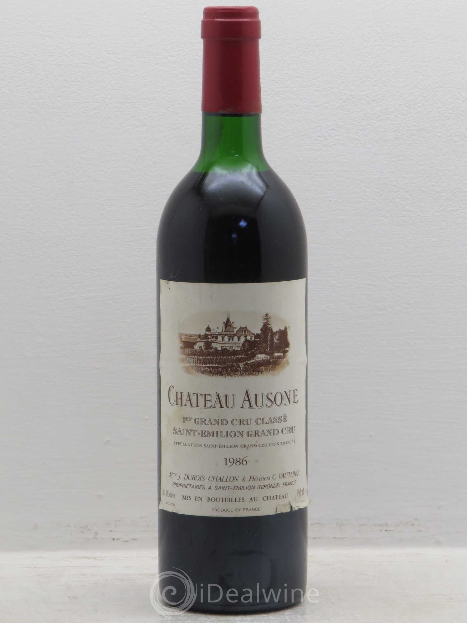 Château Ausone 1er Grand Cru Classé A 1986 - Lot de 1 bouteille - 0