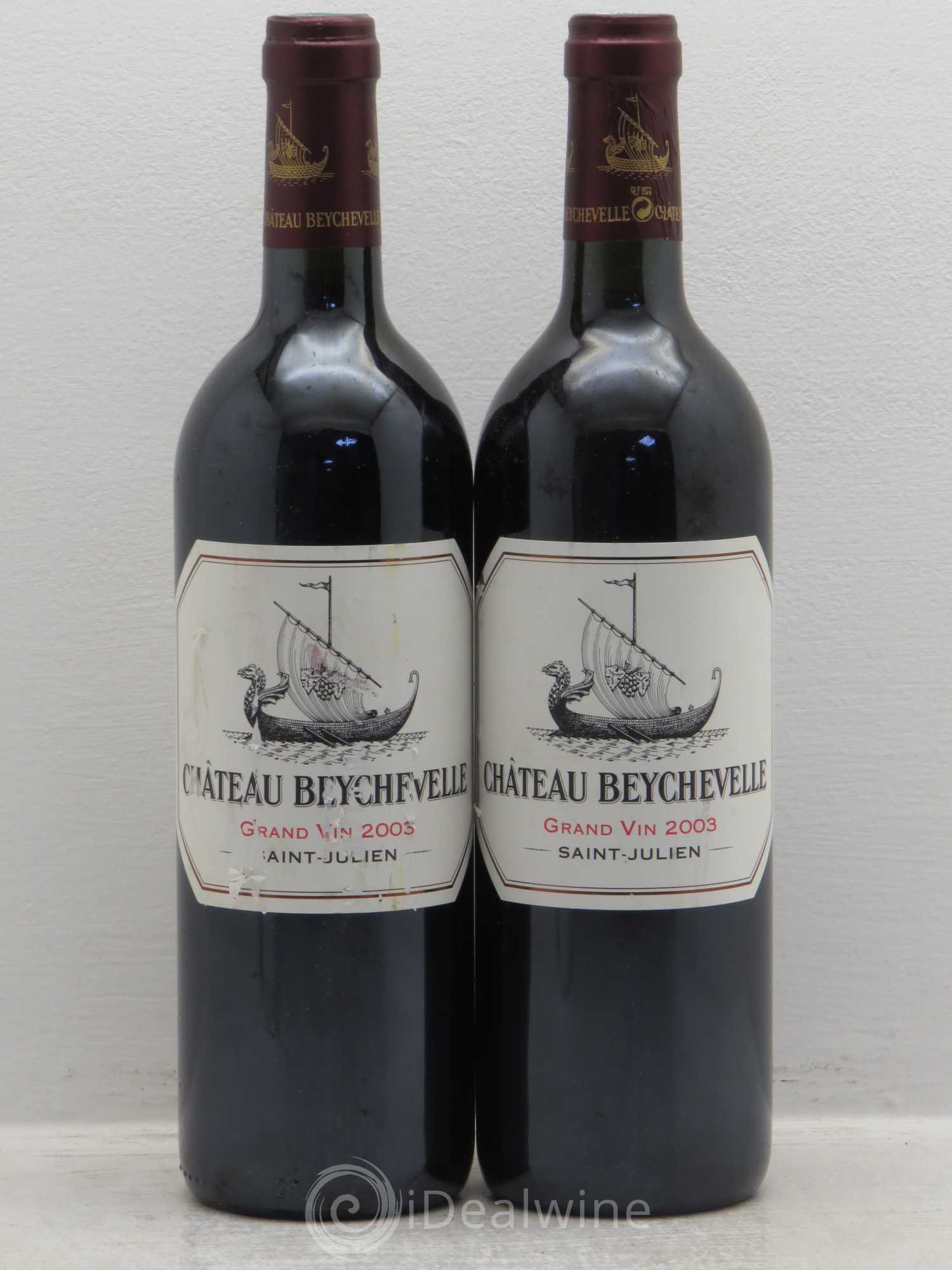 Château Beychevelle 4ème Grand Cru Classé 2003 - Lot de 2 bouteilles - 0