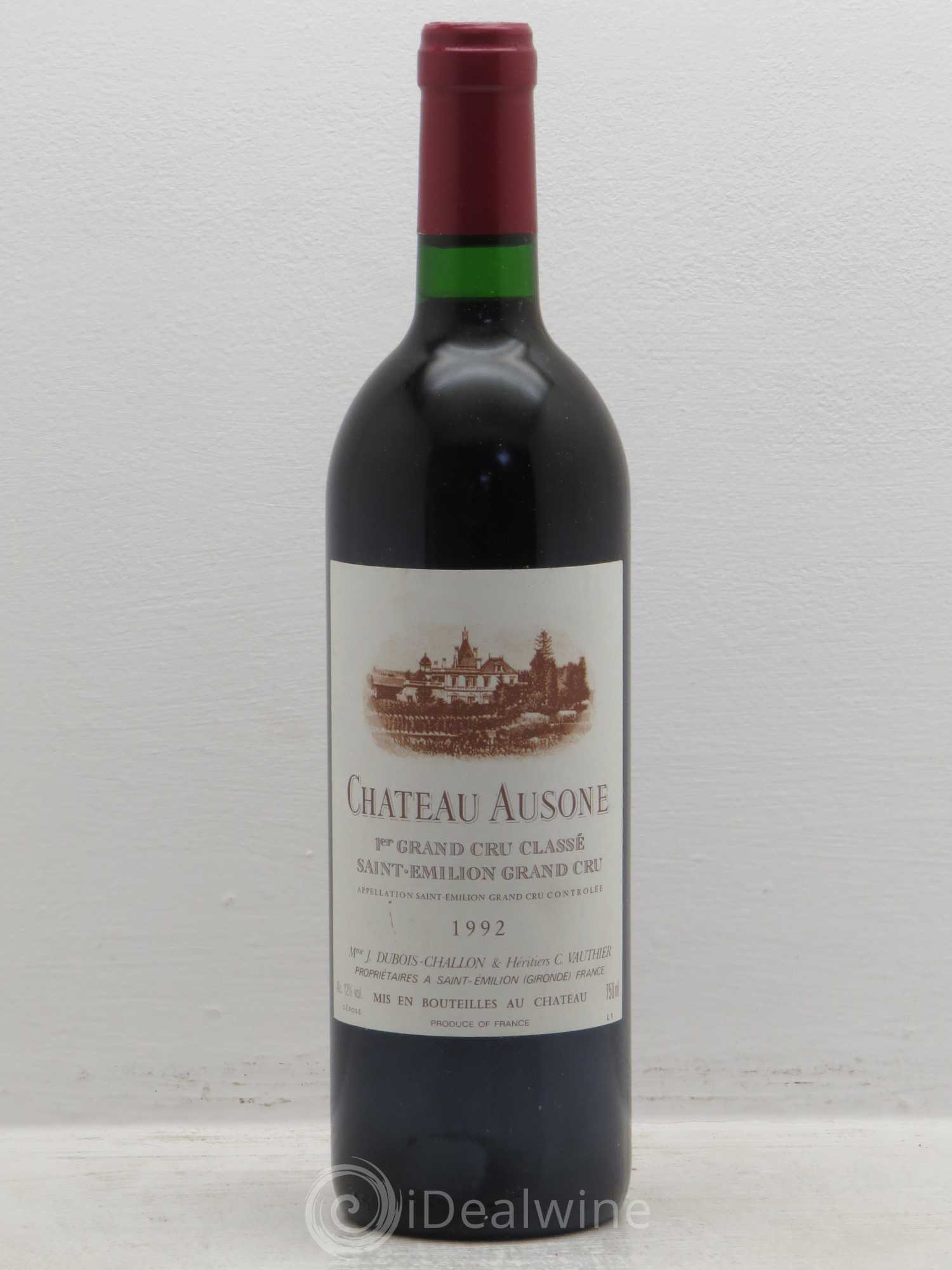 Château Ausone 1er Grand Cru Classé A 1992 - Lot de 1 bouteille - 0