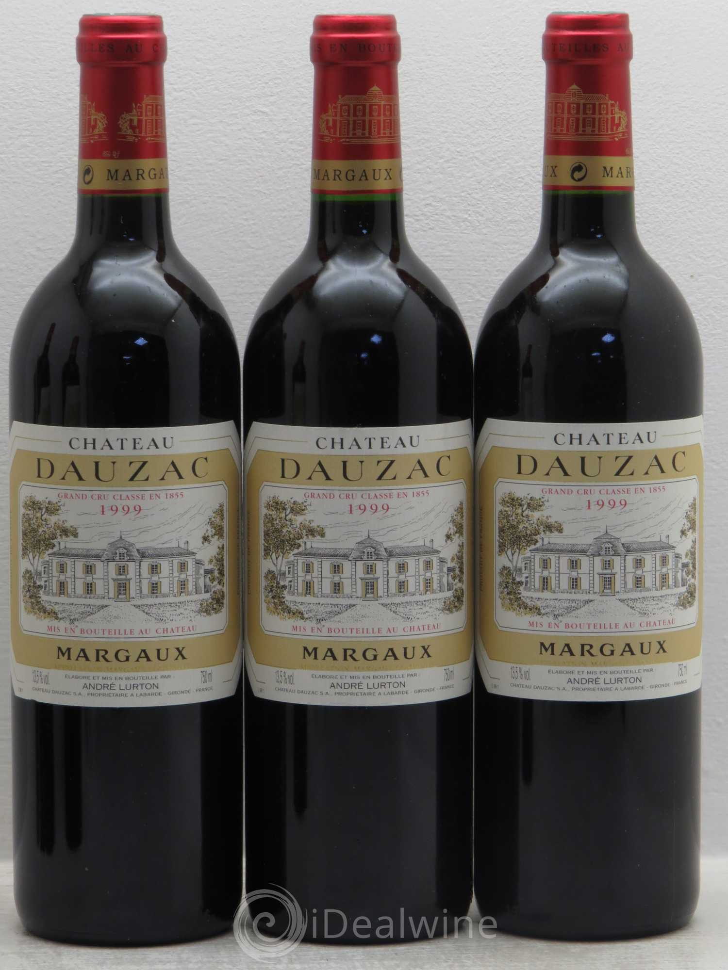 Château Dauzac 5ème Grand Cru Classé 1999 - Lot de 3 bouteilles - 0