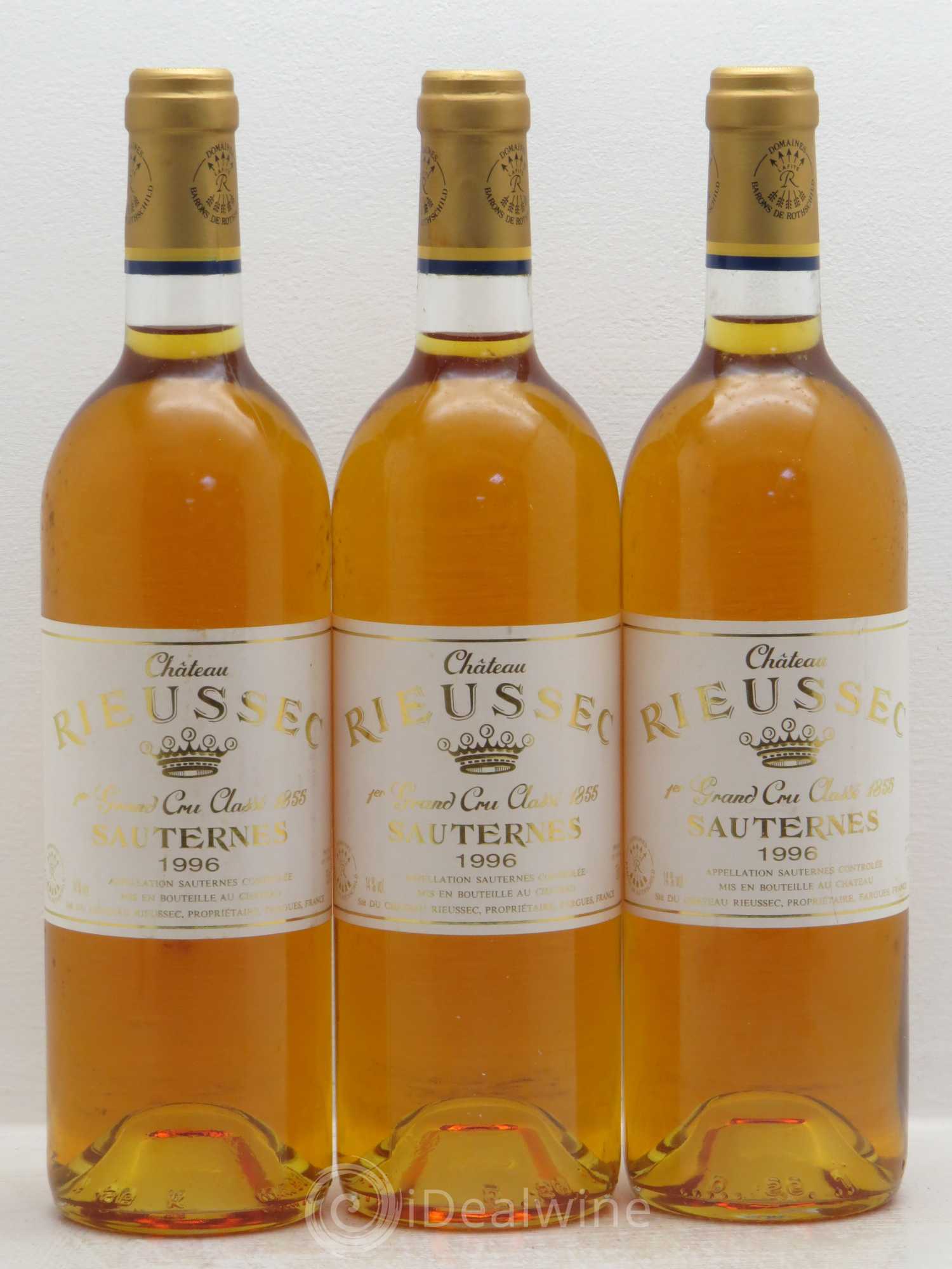Château Rieussec 1er Grand Cru Classé 1996 - Lotto di 3 bottiglie - 0