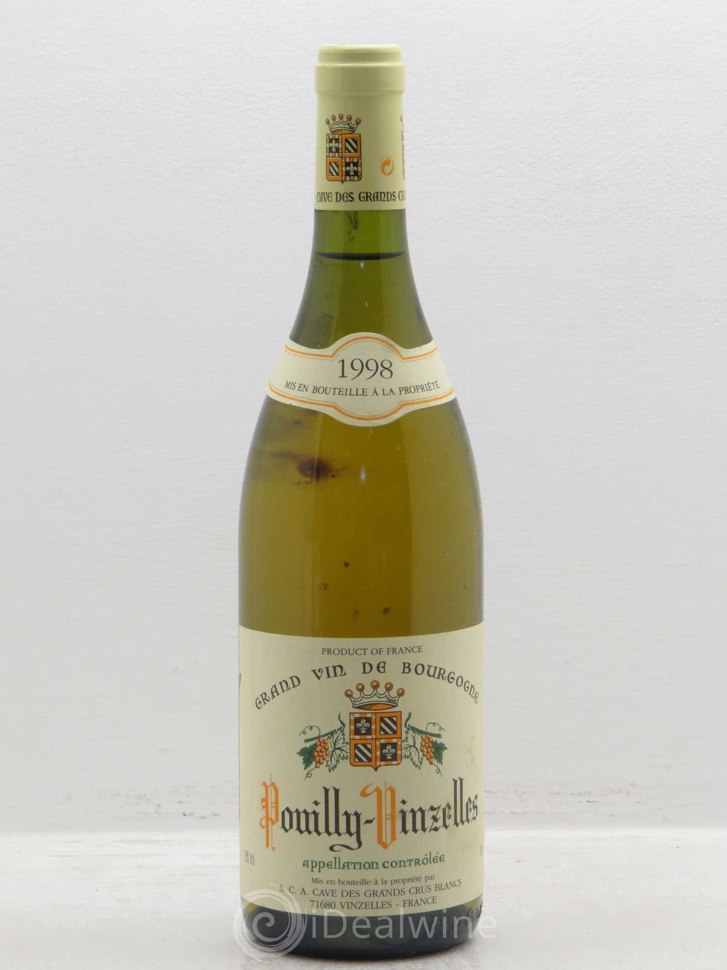 Pouilly-Vinzelles cave des grands crus blancs 1998 - Posten von 1 Flasche - 0
