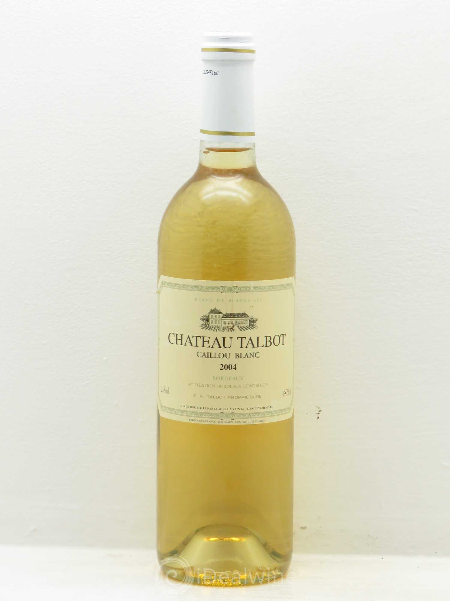 Château Talbot Caillou Blanc 2004 - Lot de 1 bouteille - 0