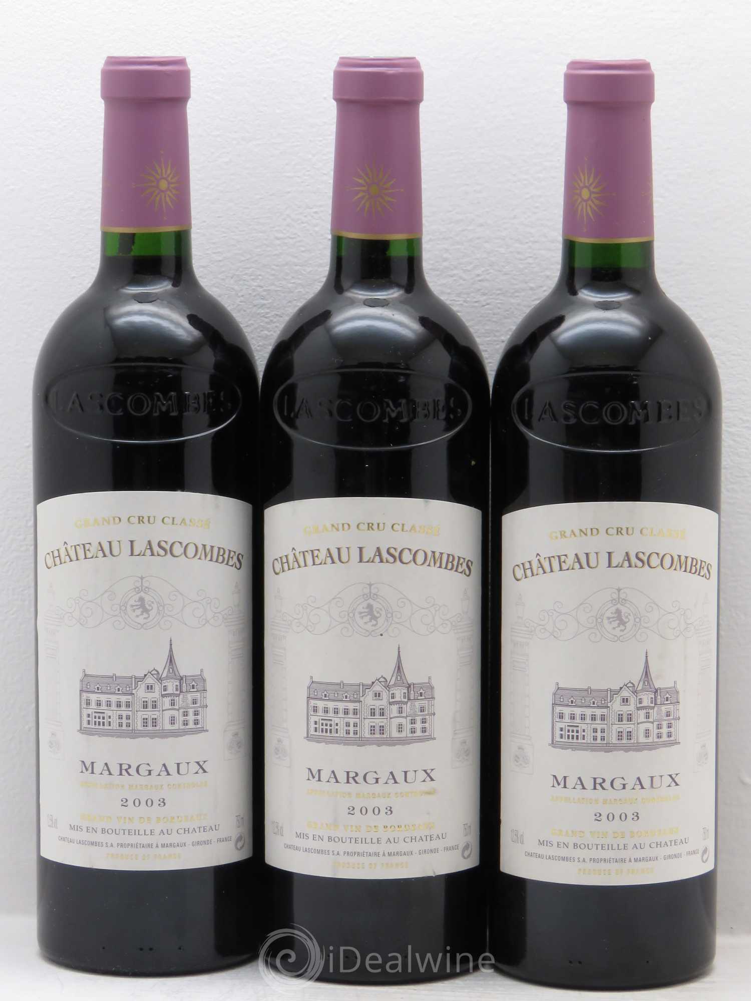 Château Lascombes 2ème Grand Cru Classé 2003 - Lot de 3 bouteilles - 0