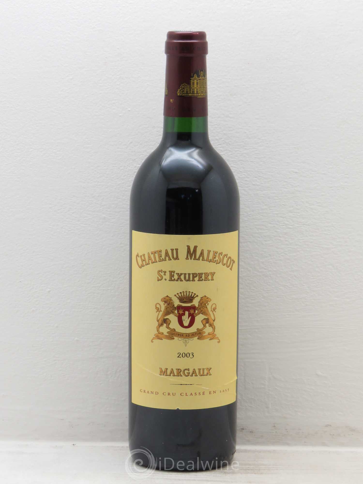 Château Malescot Saint-Exupéry 3ème Grand Cru Classé 2003 - Lot de 6 bouteilles - 0