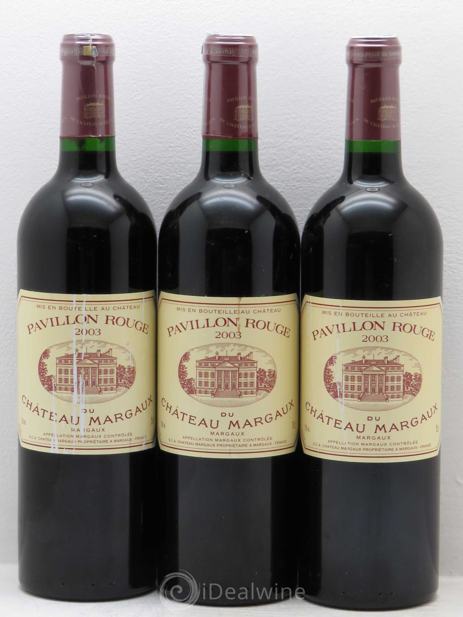 Pavillon Rouge du Château Margaux Second Vin 2003 - Lot de 3 bouteilles - 0