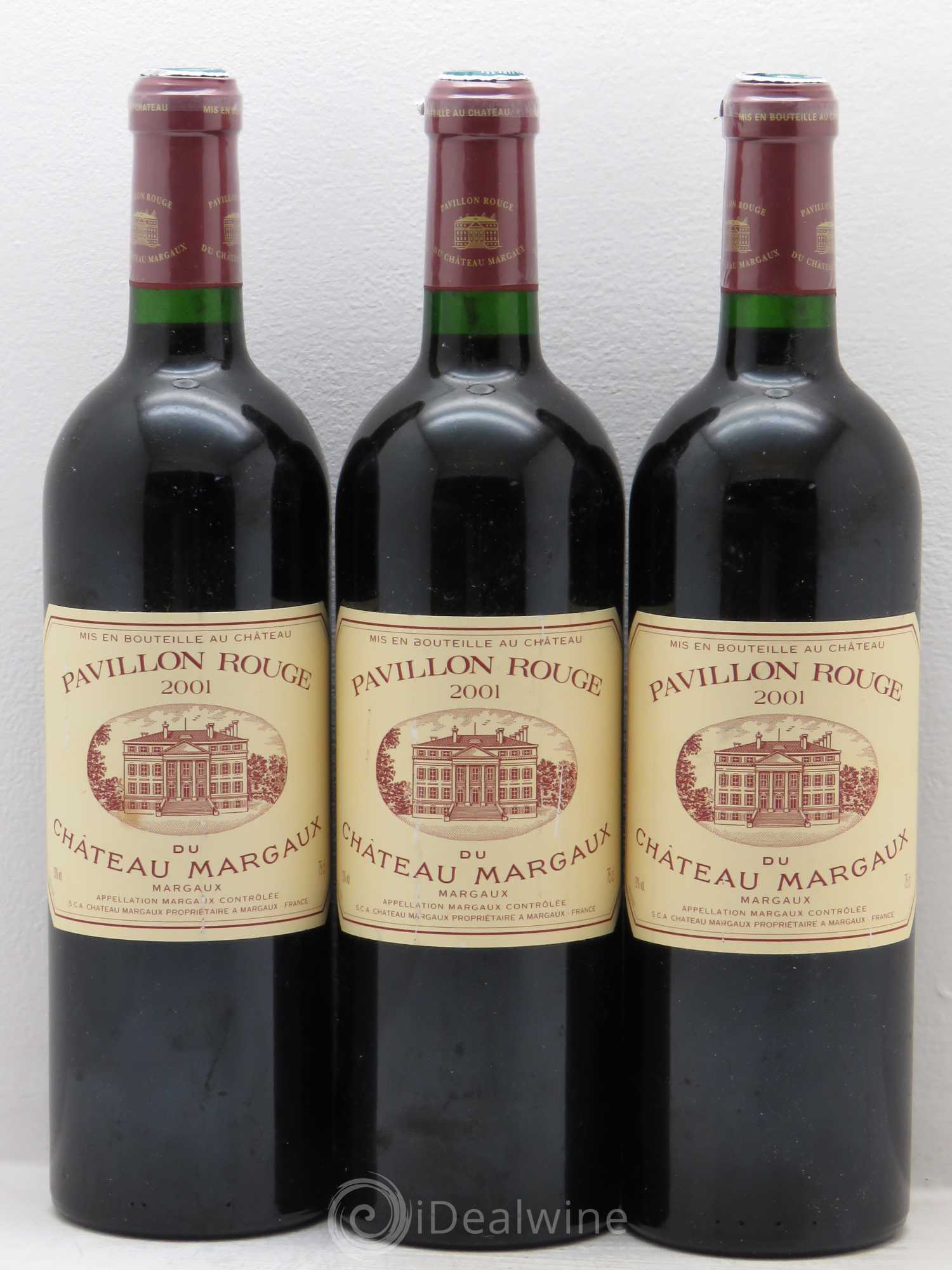 Pavillon Rouge du Château Margaux Second Vin 2001 - Lot de 3 bouteilles - 0