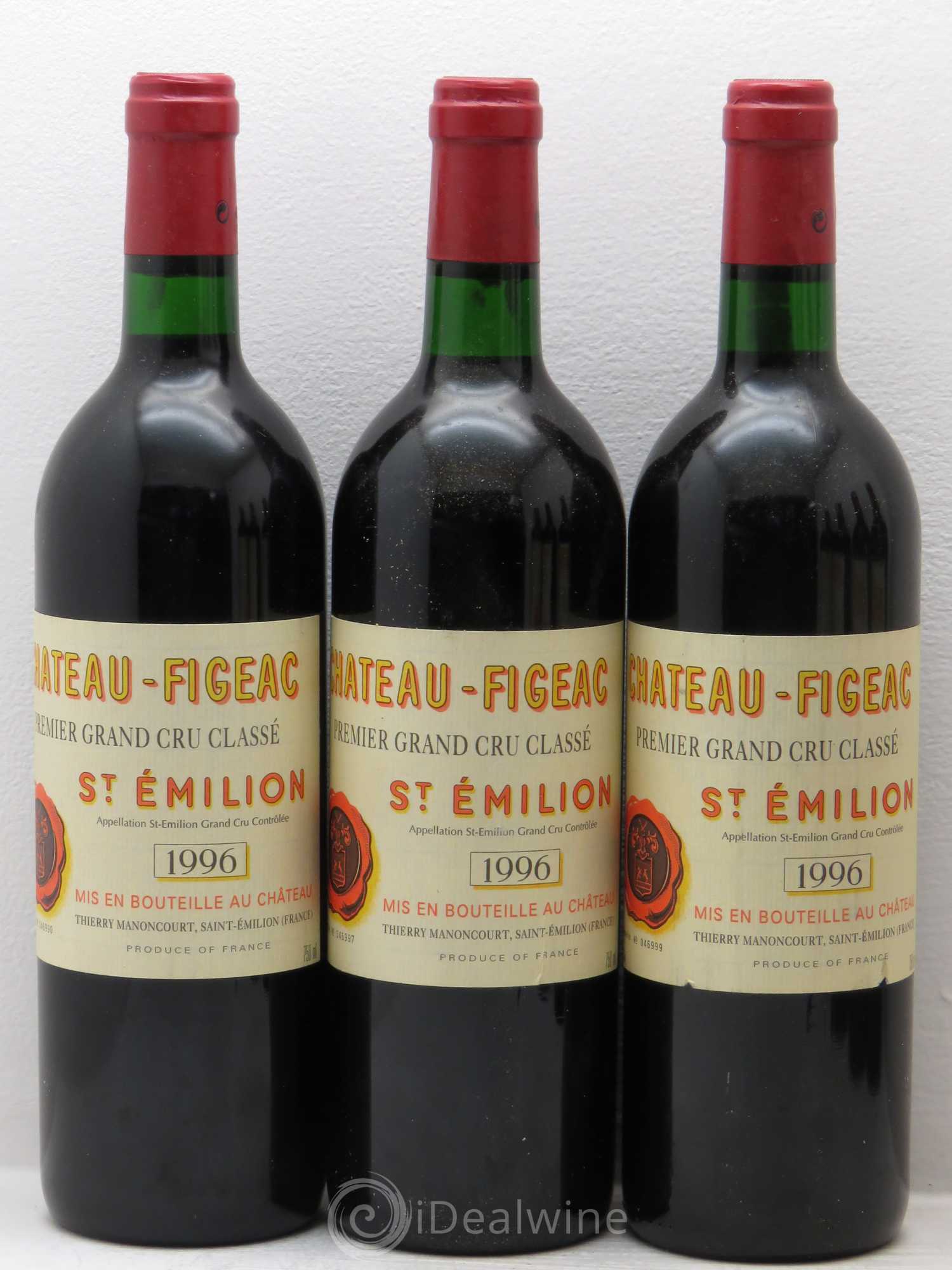 Château Figeac 1er Grand Cru Classé A 1996 - Lot de 12 bouteilles - 1