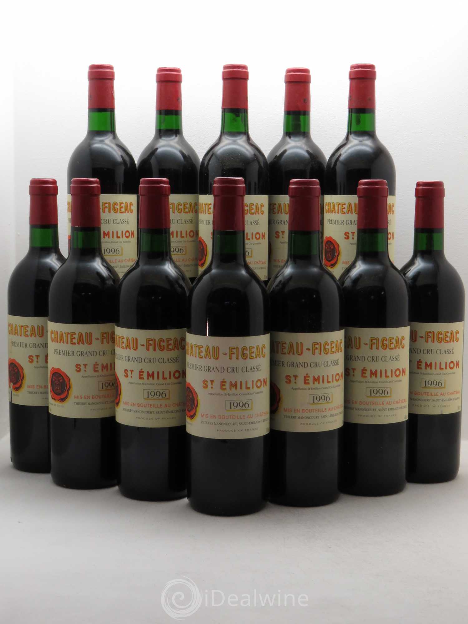 Château Figeac 1er Grand Cru Classé A 1996 - Lot de 12 bouteilles - 0