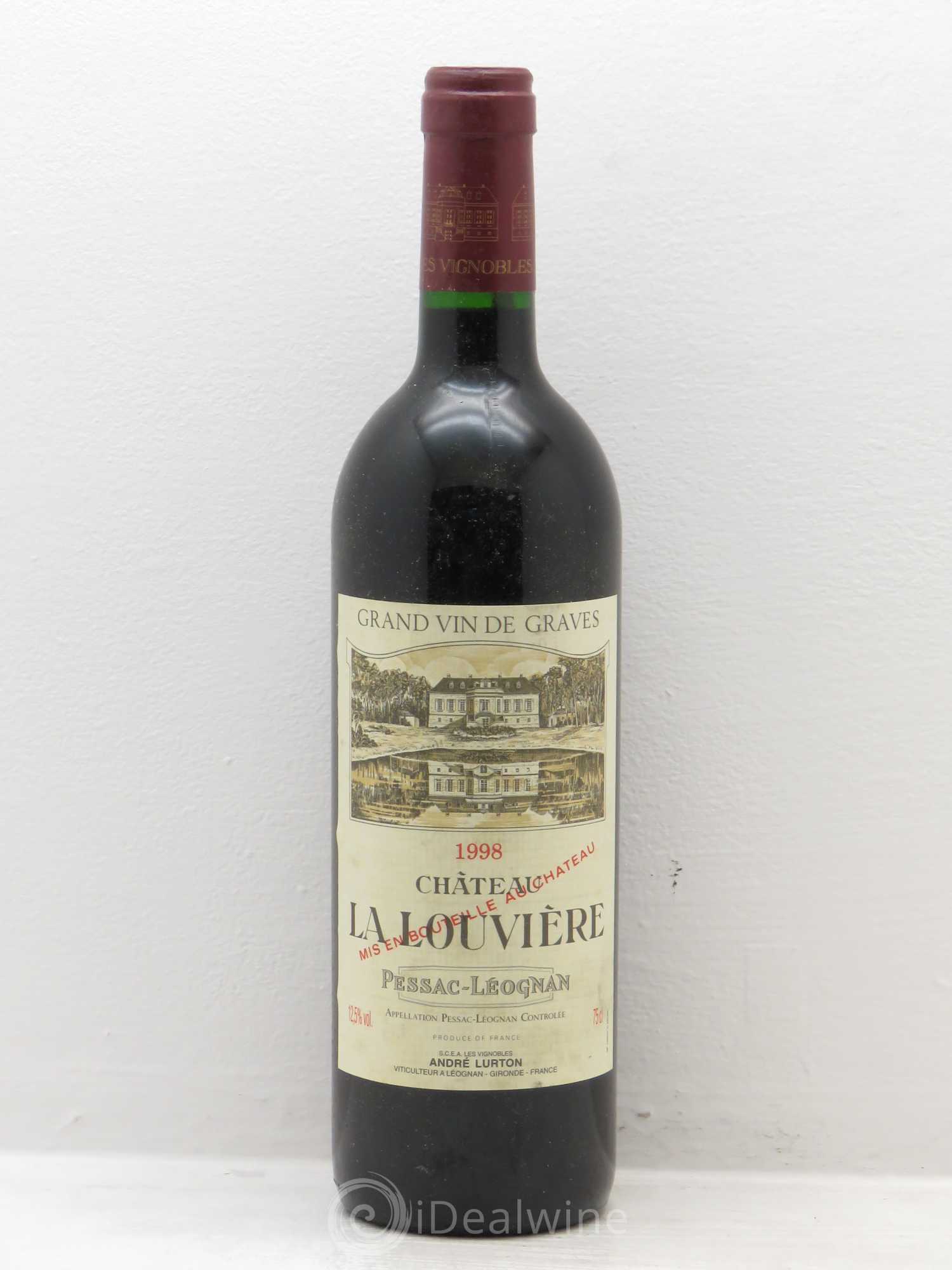 Château la Louvière 1998 - Lot de 6 bouteilles - 0