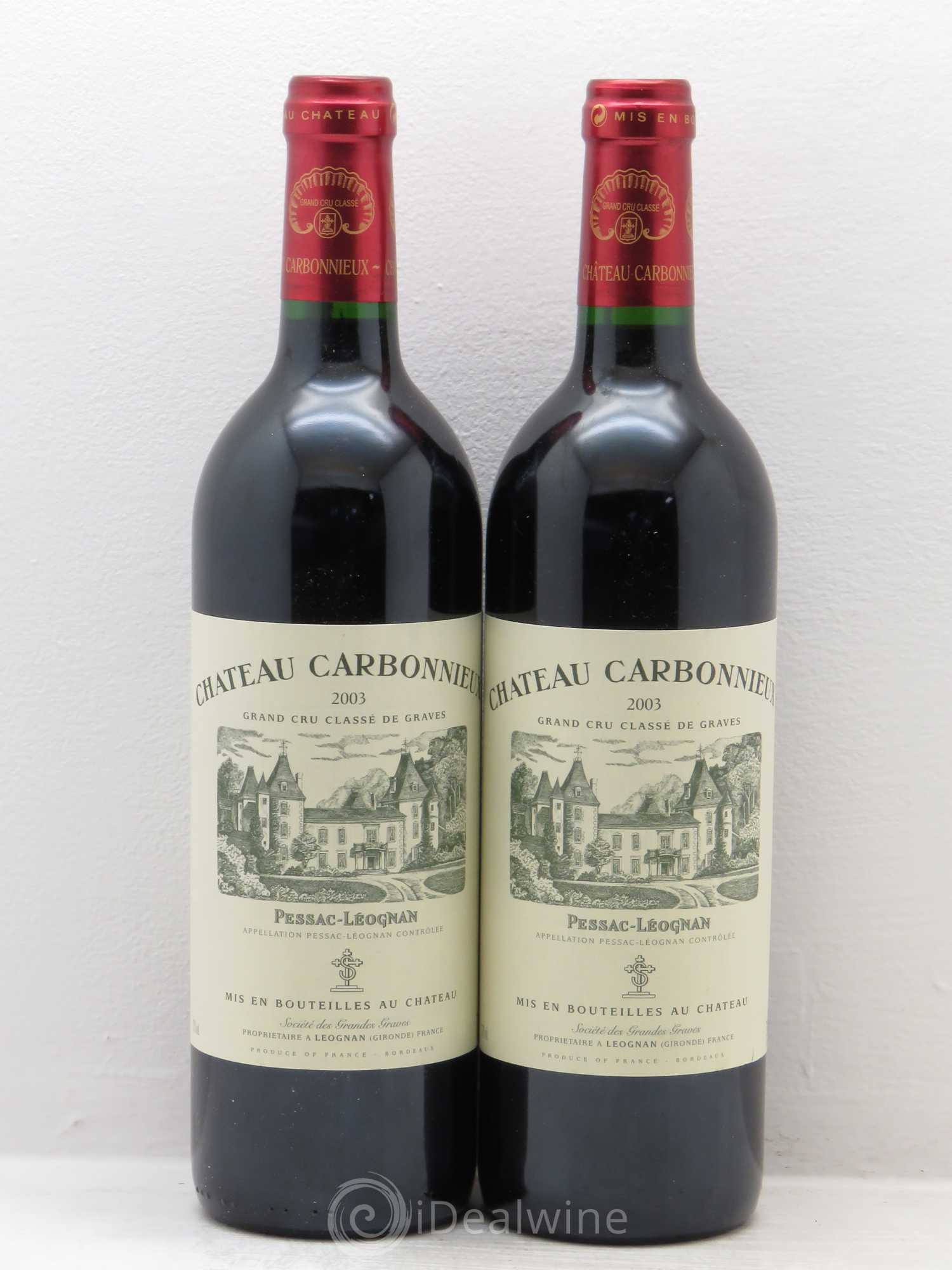 Château Carbonnieux Cru Classé de Graves 2003 - Lot de 2 bouteilles - 0