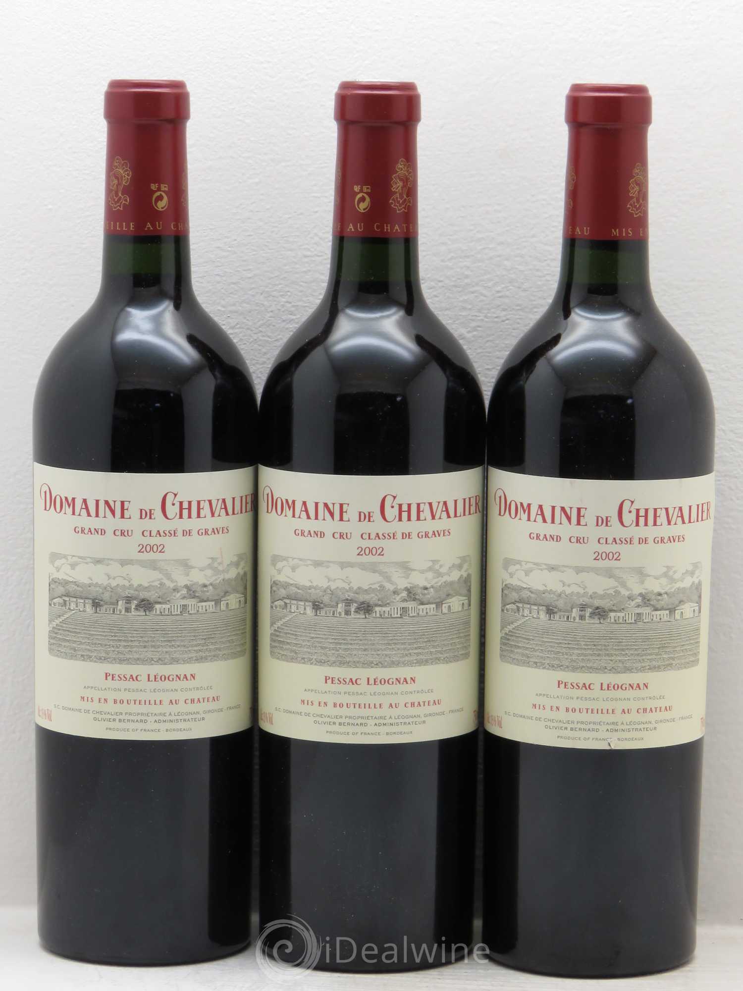 Domaine de Chevalier Cru Classé de Graves 2002 - Lot de 3 bouteilles - 0