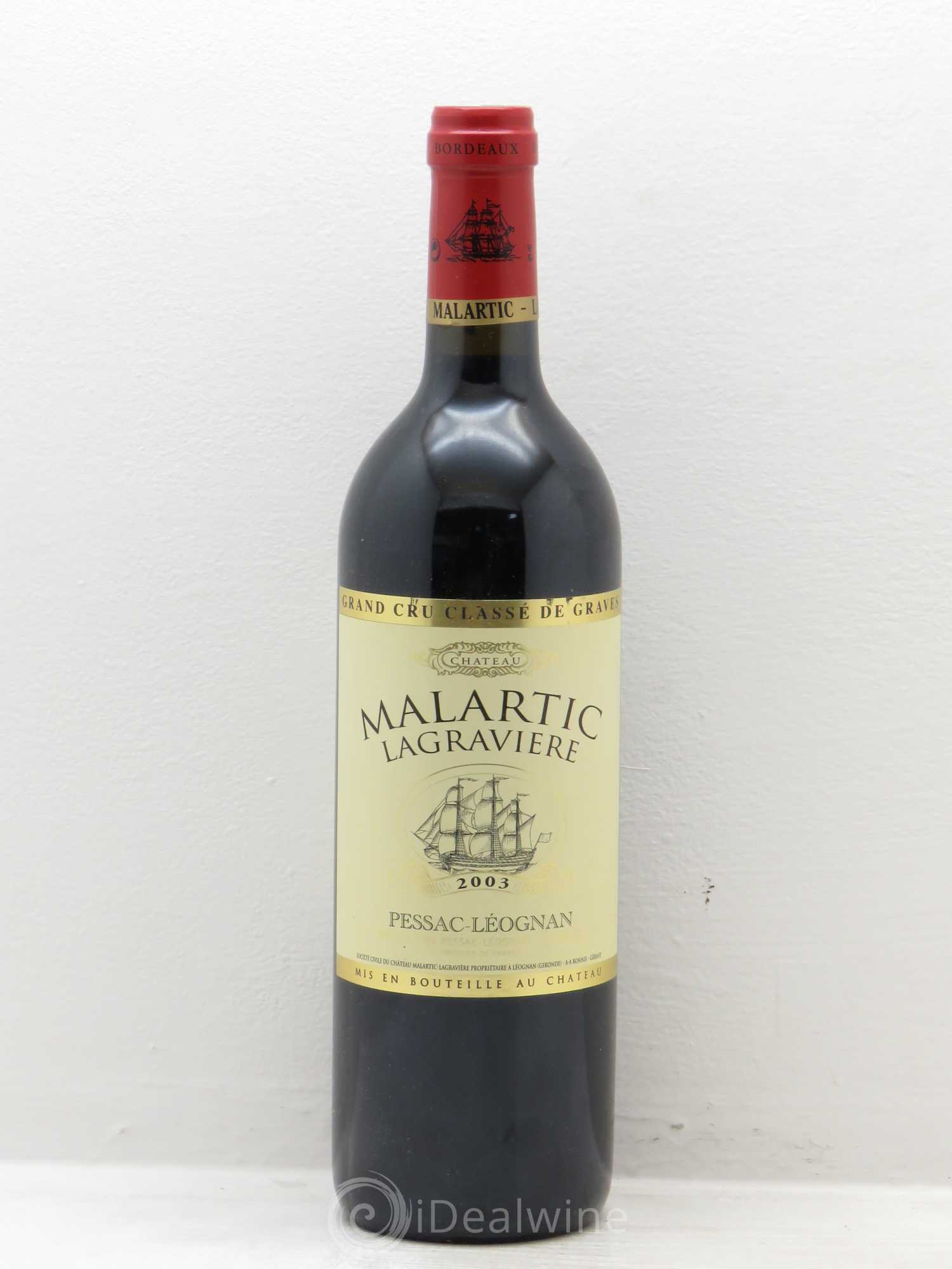 Château Malartic-Lagravière Cru Classé de Graves 2003 - Lot de 6 bouteilles - 0