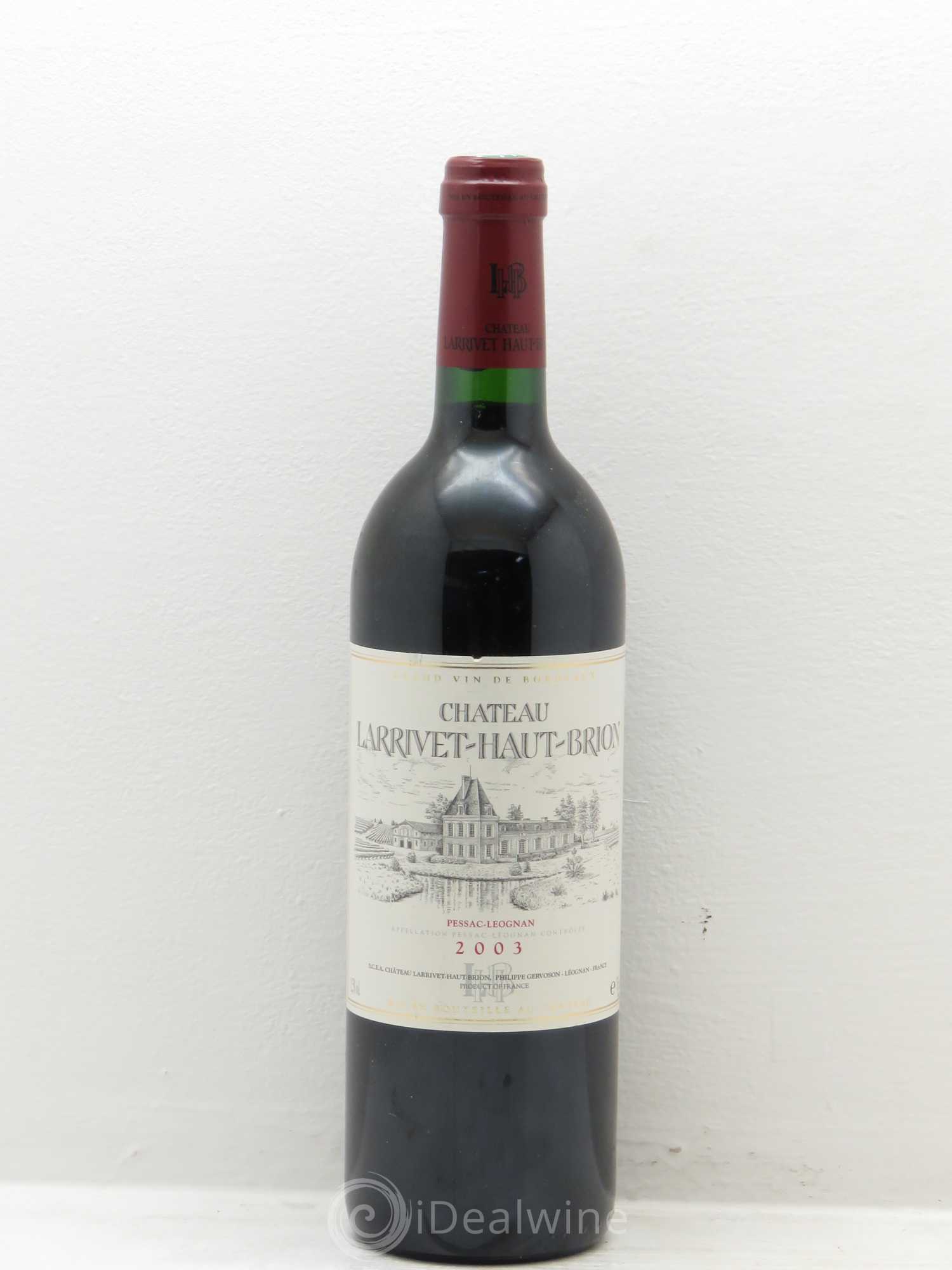 Château Larrivet Haut-Brion 2003 - Lot de 1 bouteille - 0