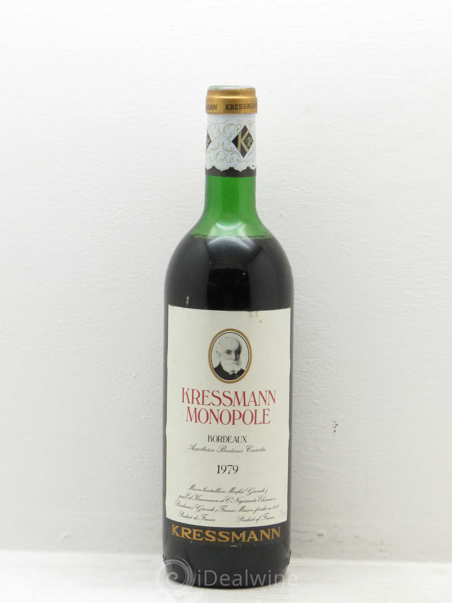 Bordeaux Kreissmann monopole 1979 - Posten von 1 Flasche - 0
