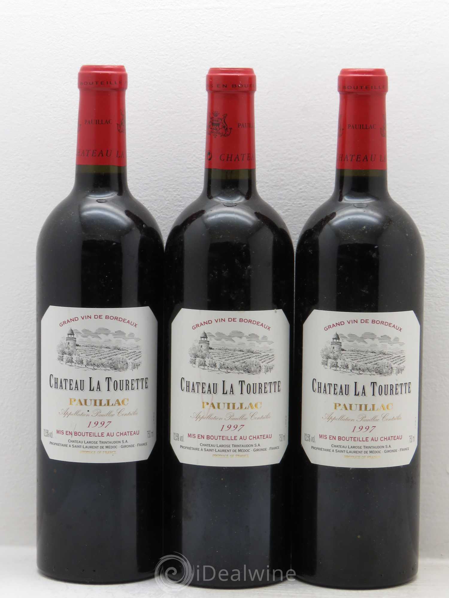 Bordeaux La tourette 1997 - Lot de 3 bouteilles - 0
