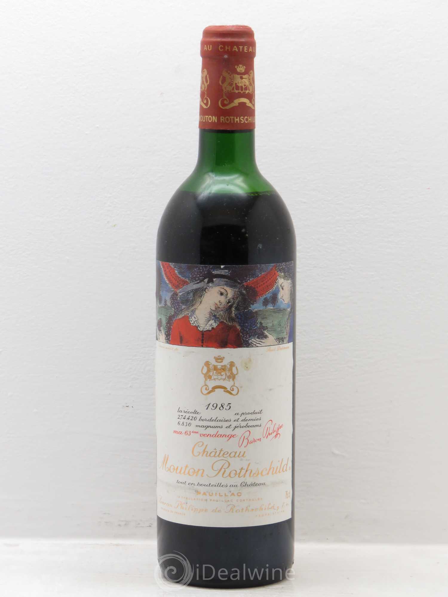 Château Mouton Rothschild 1er Grand Cru Classé 1985 - Lot de 1 bouteille - 0