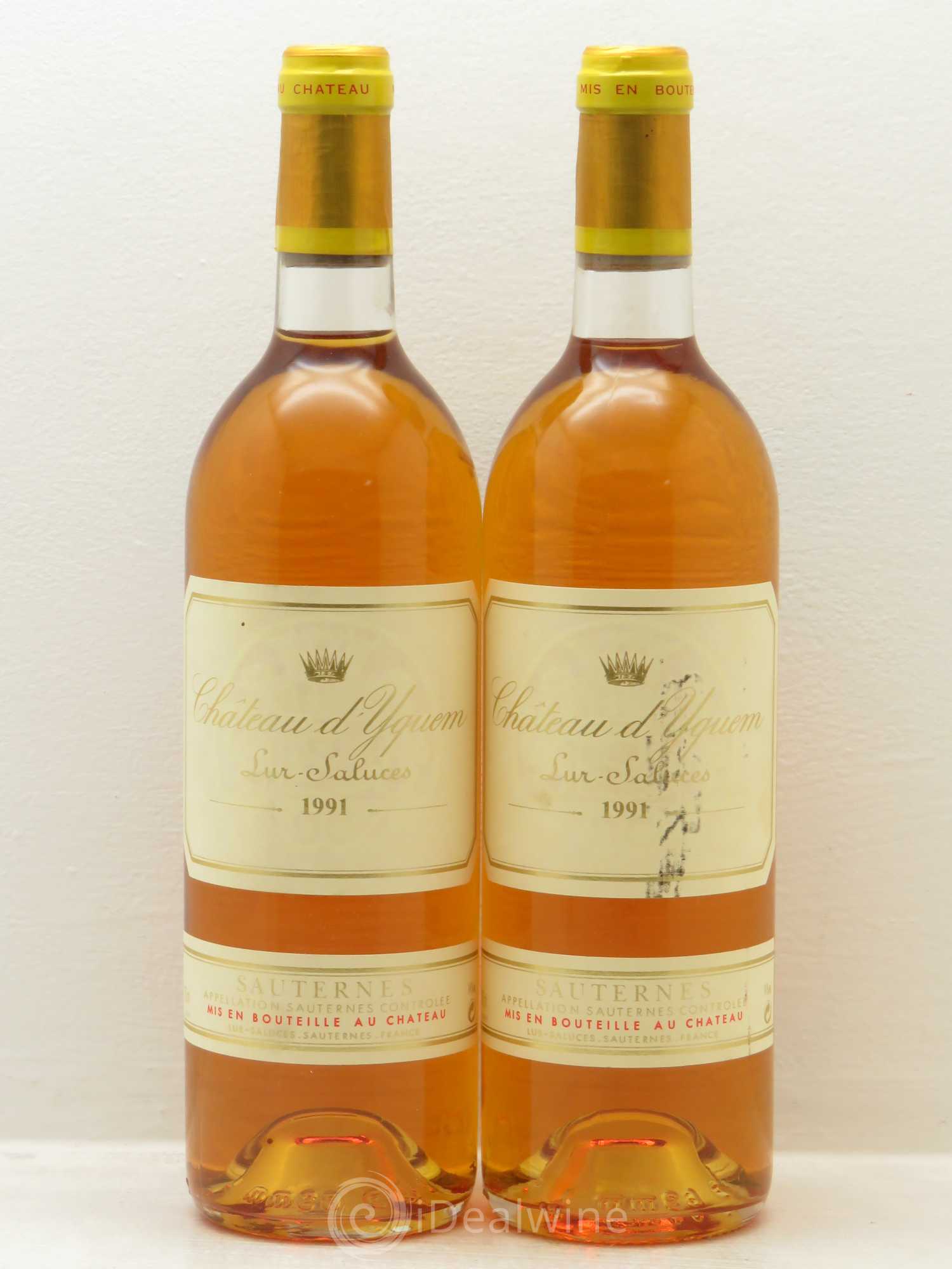 Château d' Yquem 1er Cru Classé Supérieur 1991 - Lotto di 2 bottiglie - 0