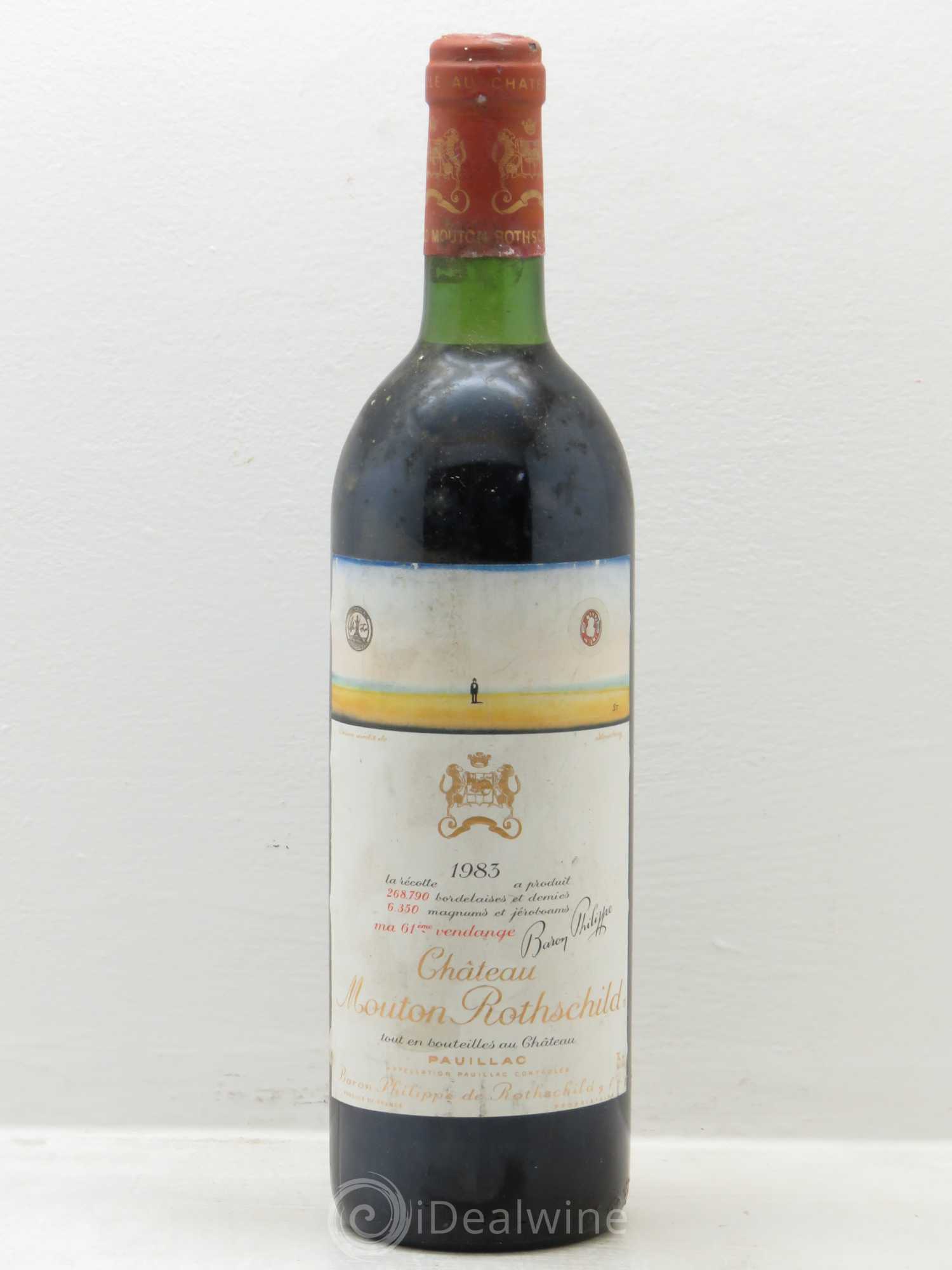 Château Mouton Rothschild 1er Grand Cru Classé 1983 - Lot de 1 bouteille - 0