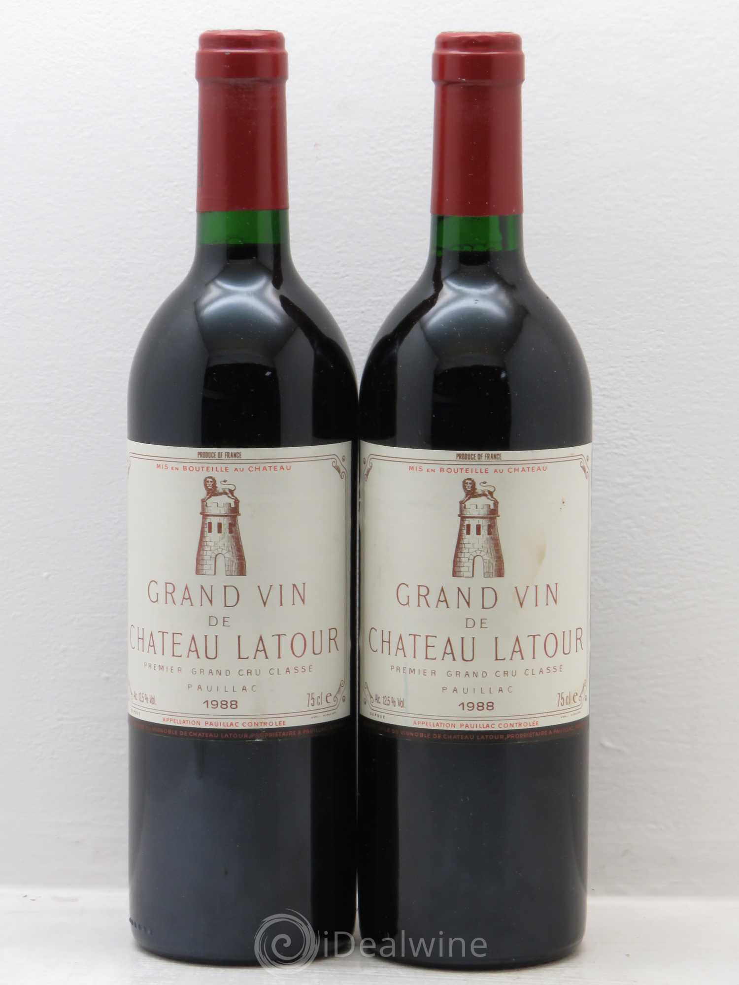 Château Latour 1er Grand Cru Classé 1988 - Lot de 2 bouteilles - 0