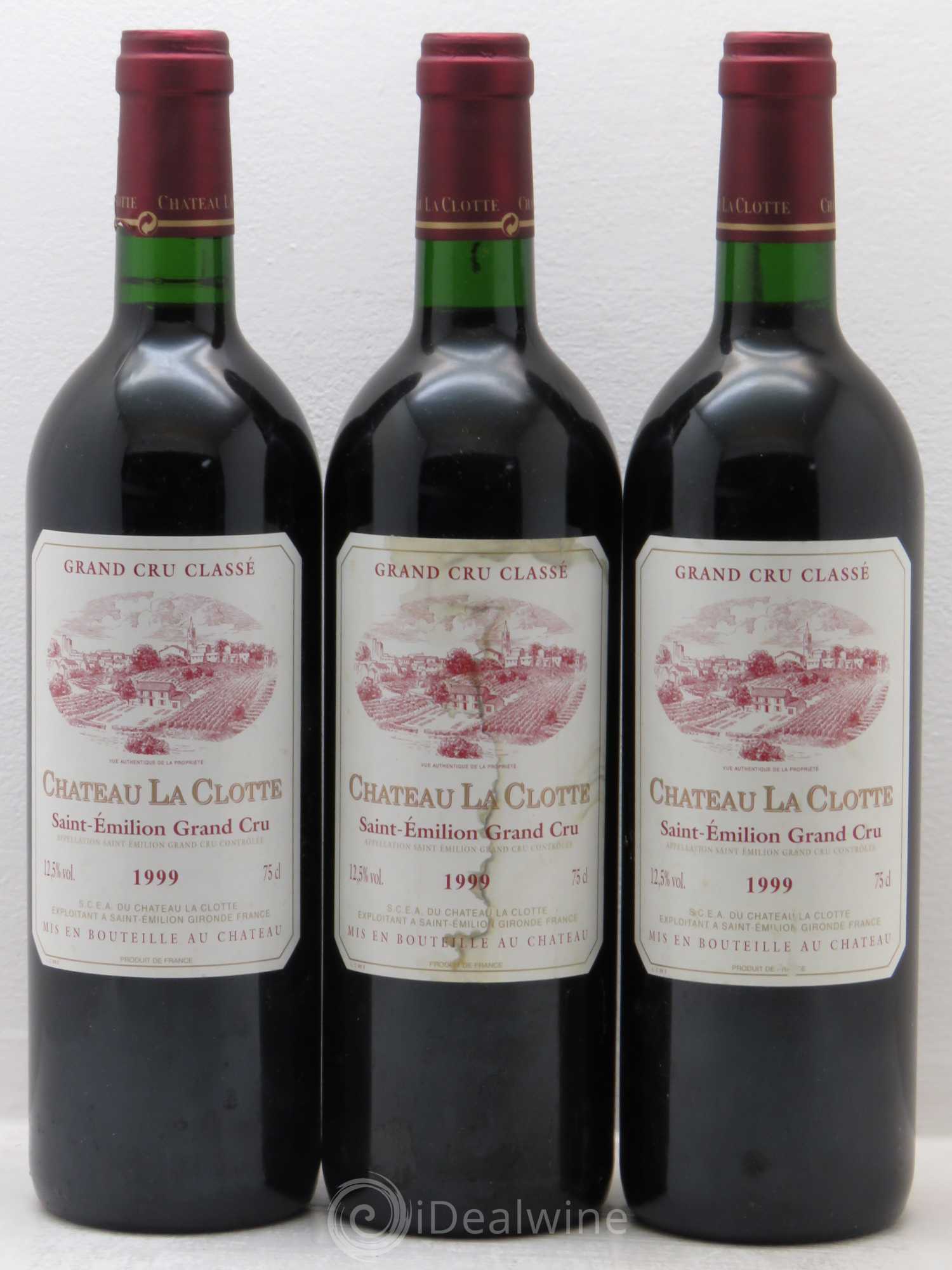 Château la Clotte 1999 - Lot de 3 bouteilles - 0