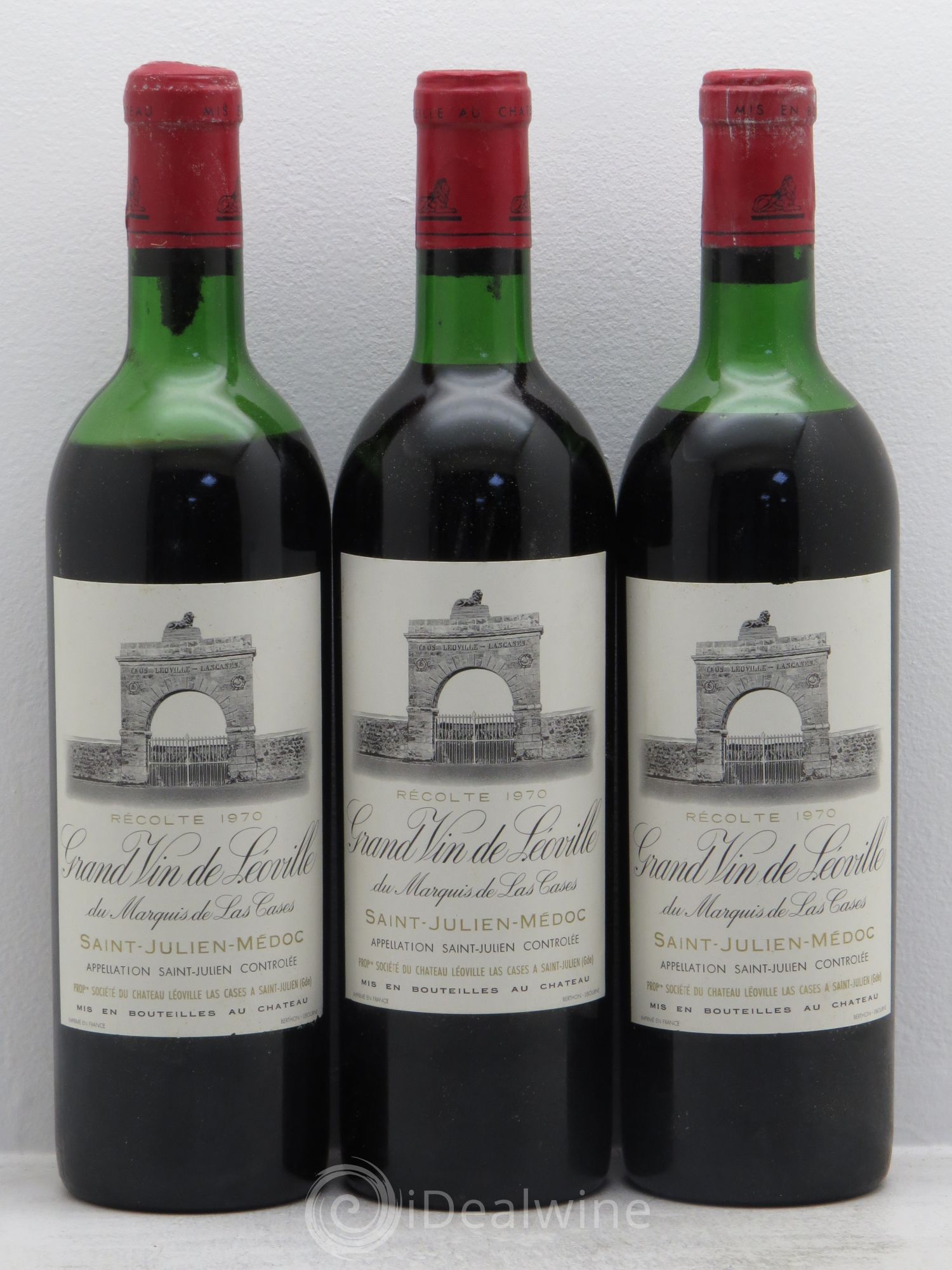 Château Léoville Las Cases 2ème Grand Cru Classé 1970 - Lot de 3 bouteilles - 0