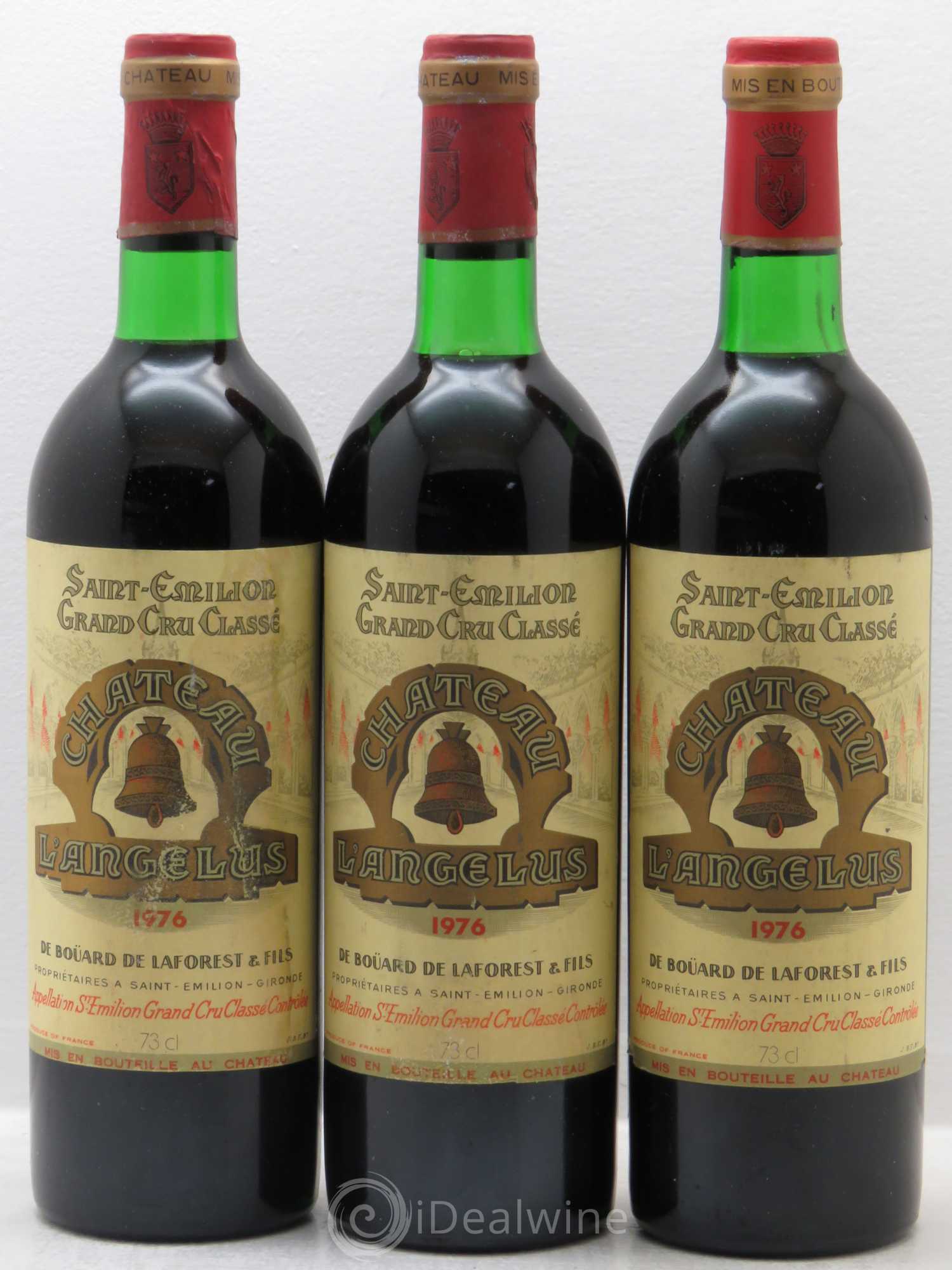 Château Angélus 1er Grand Cru Classé A 1976 - Lot de 3 bouteilles - 0