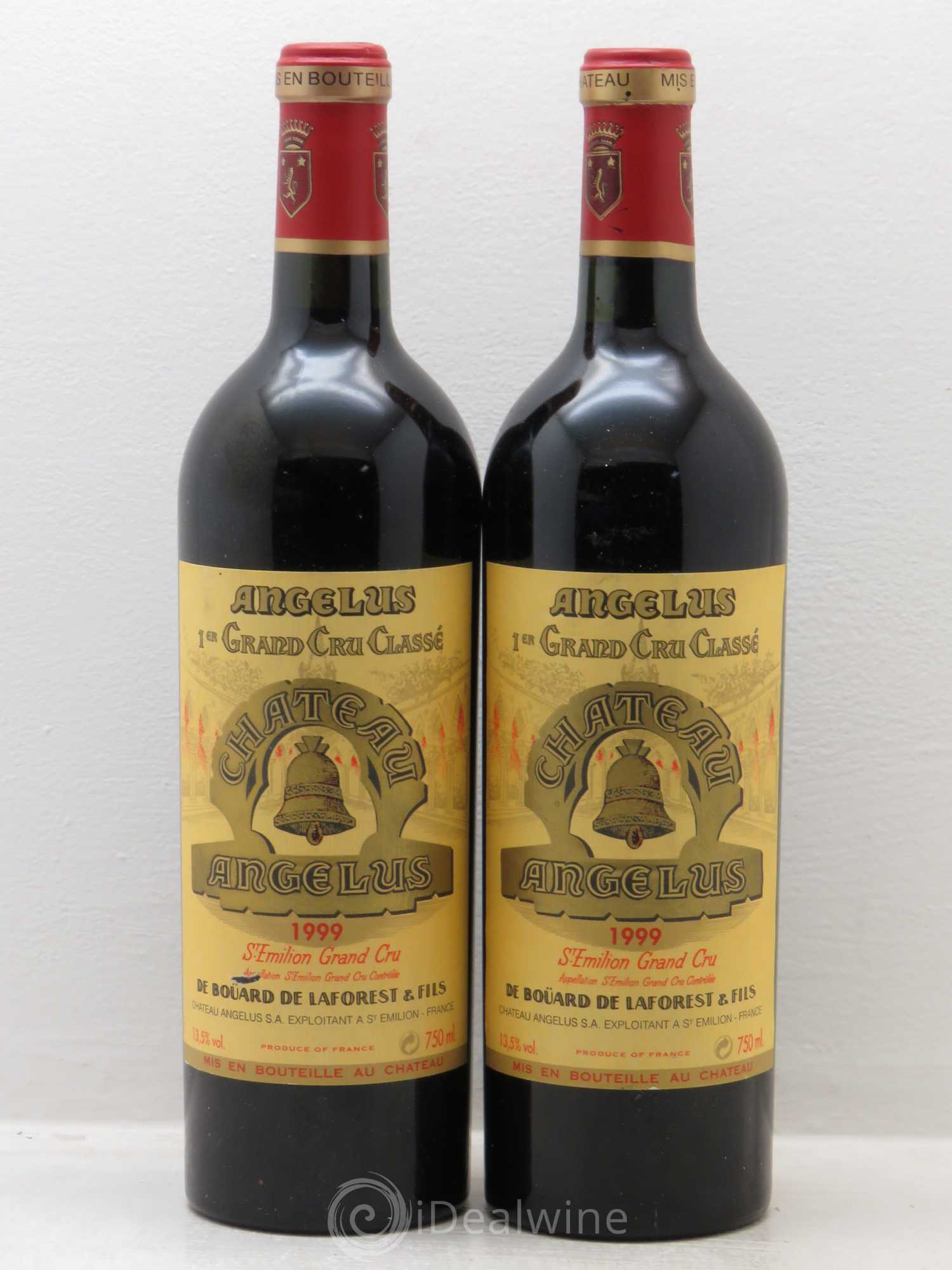 Château Angélus 1er Grand Cru Classé A 1999 - Lot de 2 bouteilles - 0