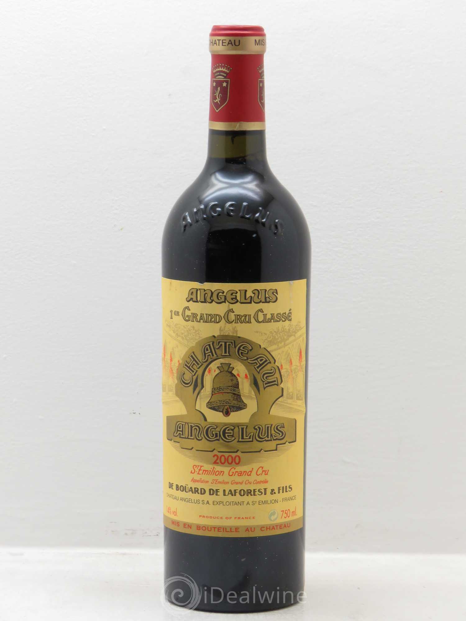 Château Angélus 1er Grand Cru Classé A 2000 - Lot de 1 bouteille - 0