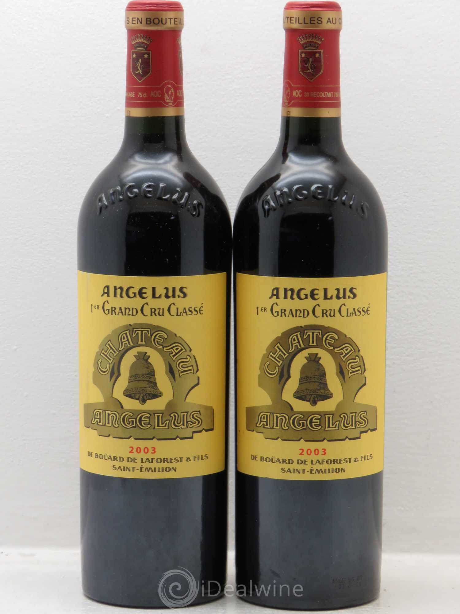 Château Angélus 1er Grand Cru Classé A 2003 - Lot de 2 bouteilles - 0